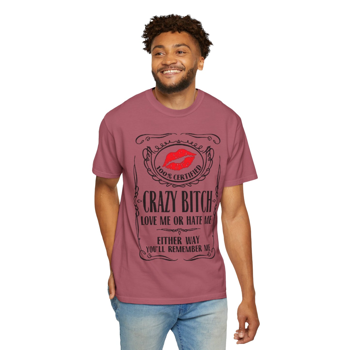 Sarcasm in Style – Funny Graphic Tee" Crazy Bitch Unisex T-Shirt | Fun Casual Wear, Gift for Friends, Birthday Humor Tee, Playful Statement Shirt,