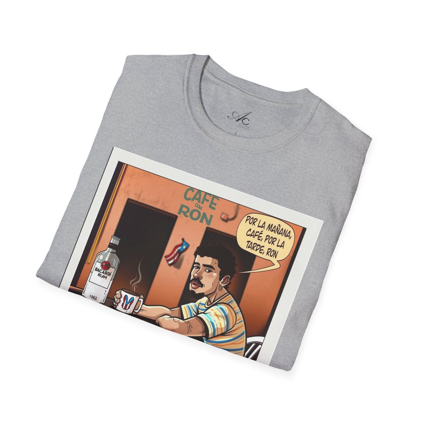 POR LA MANANA CAFE Coffee Lovers, Casual Wear, Unisex Fashion Proud Puerto Rican Tee Puerto Rican Heritage Shirt
