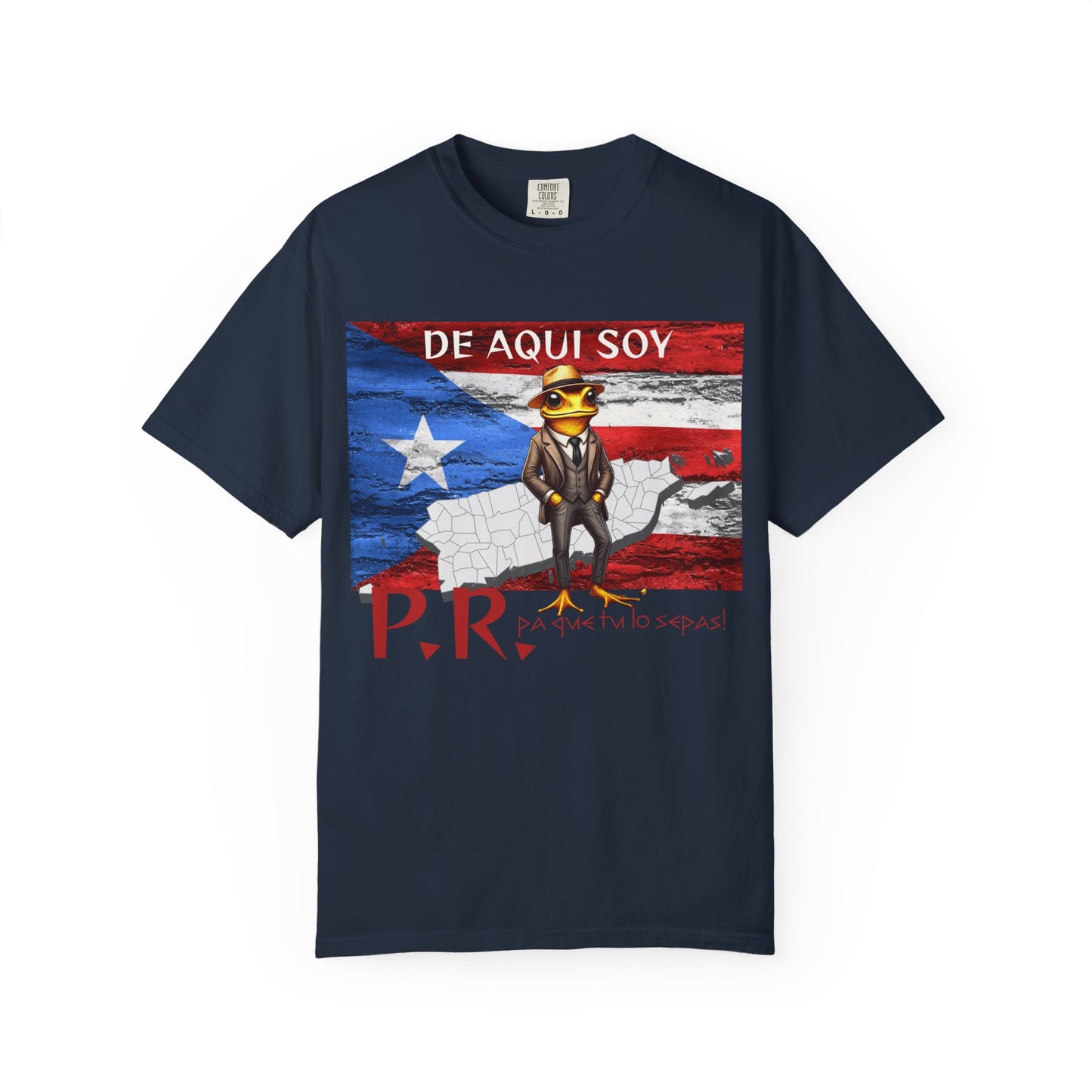Puerto Rican Pride T-Shirt, Fun Casual Wear, Unisex Garment-Dyed Tee, Perfect for Celebrations, Cultural Identity Shirt