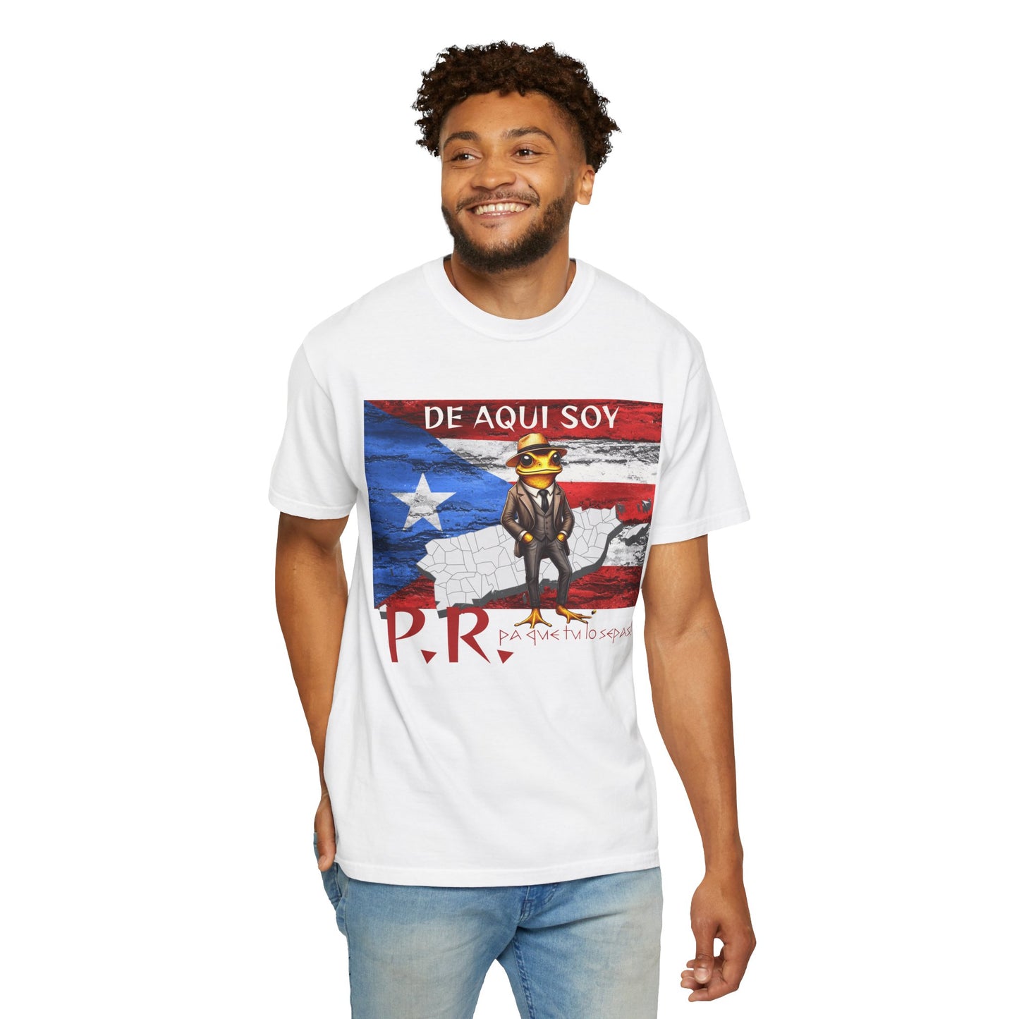 Puerto Rican Pride T-Shirt, Fun Casual Wear, Unisex Garment-Dyed Tee, Perfect for Celebrations, Cultural Identity Shirt