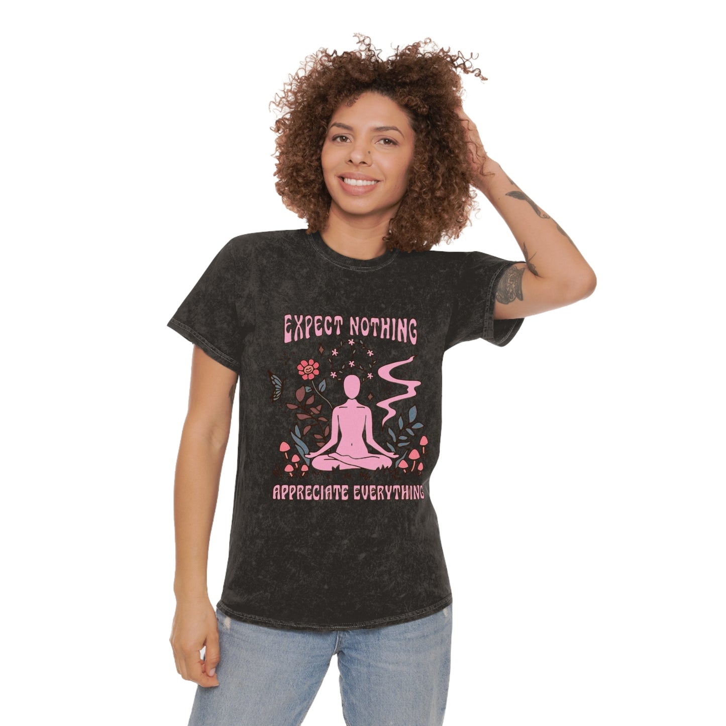 Bohemian Soul, Mindful Zen Mineral , Relaxed Vibe Tee, Gift for Yogis, Spiritual Apparel, Meditation Shirt, Bohemian Fashion