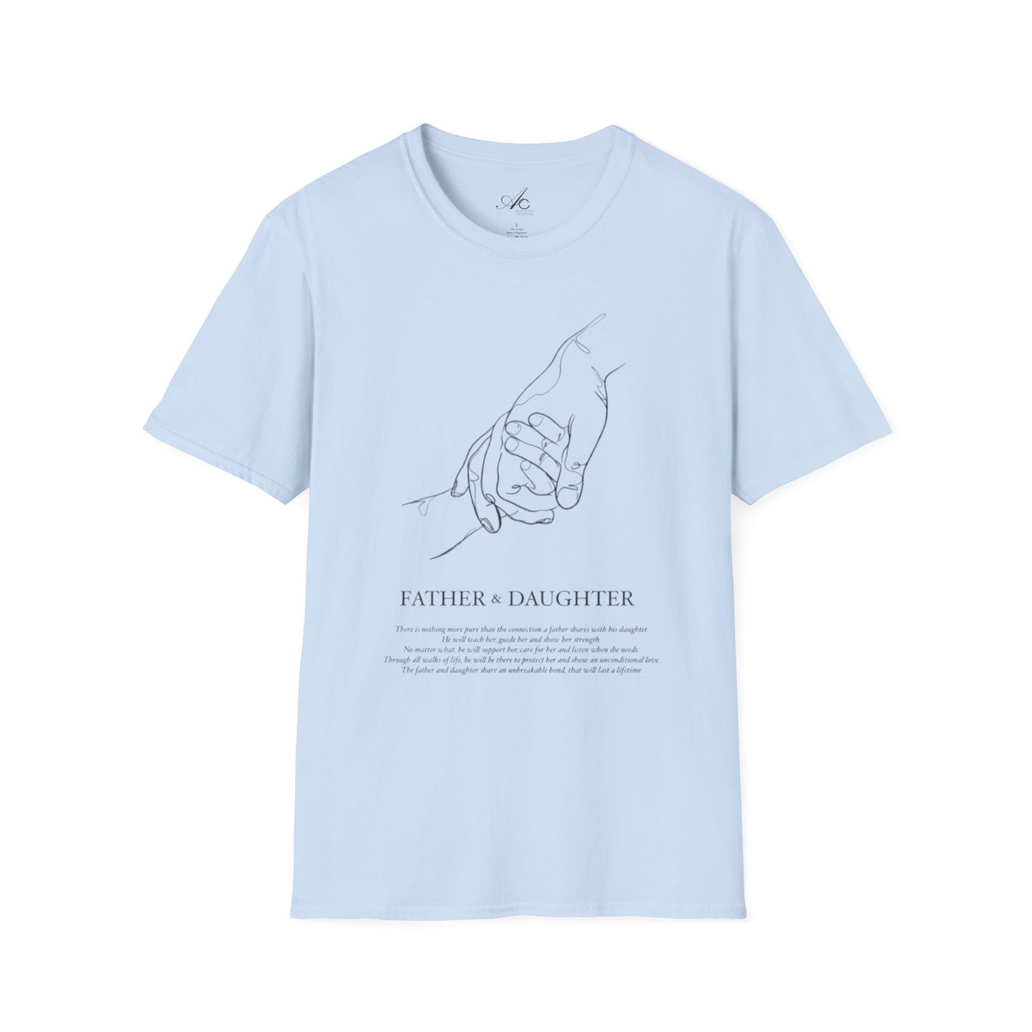 Father & Daughter Connection Unisex Soft style T Shirt Family Gift Parent Child Love Fathers Day Gift Emotional Bond Tee