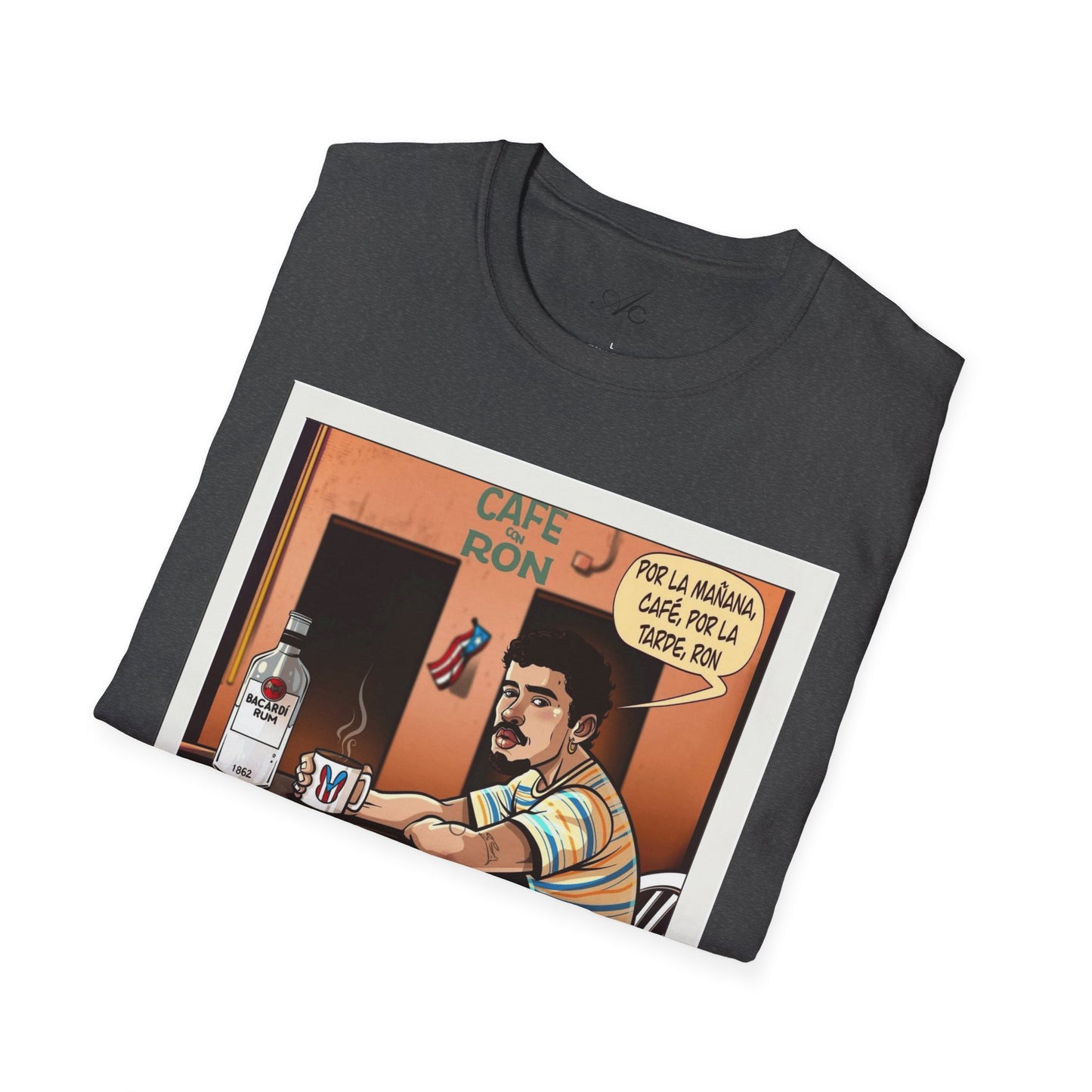 POR LA MANANA CAFE Coffee Lovers, Casual Wear, Unisex Fashion Proud Puerto Rican Tee Puerto Rican Heritage Shirt