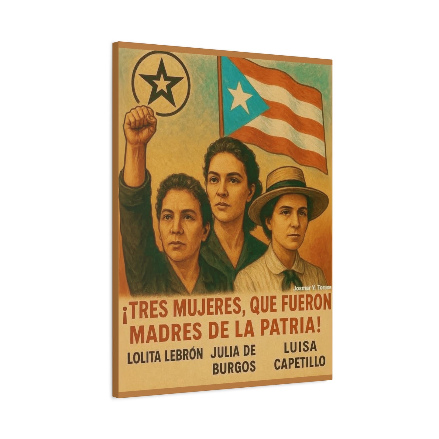 Inspirational Puerto Rican Women Canvas Wall Art, Feminist Gift, Activism Decor, Home Office Wall Art, Puerto Rico Pride