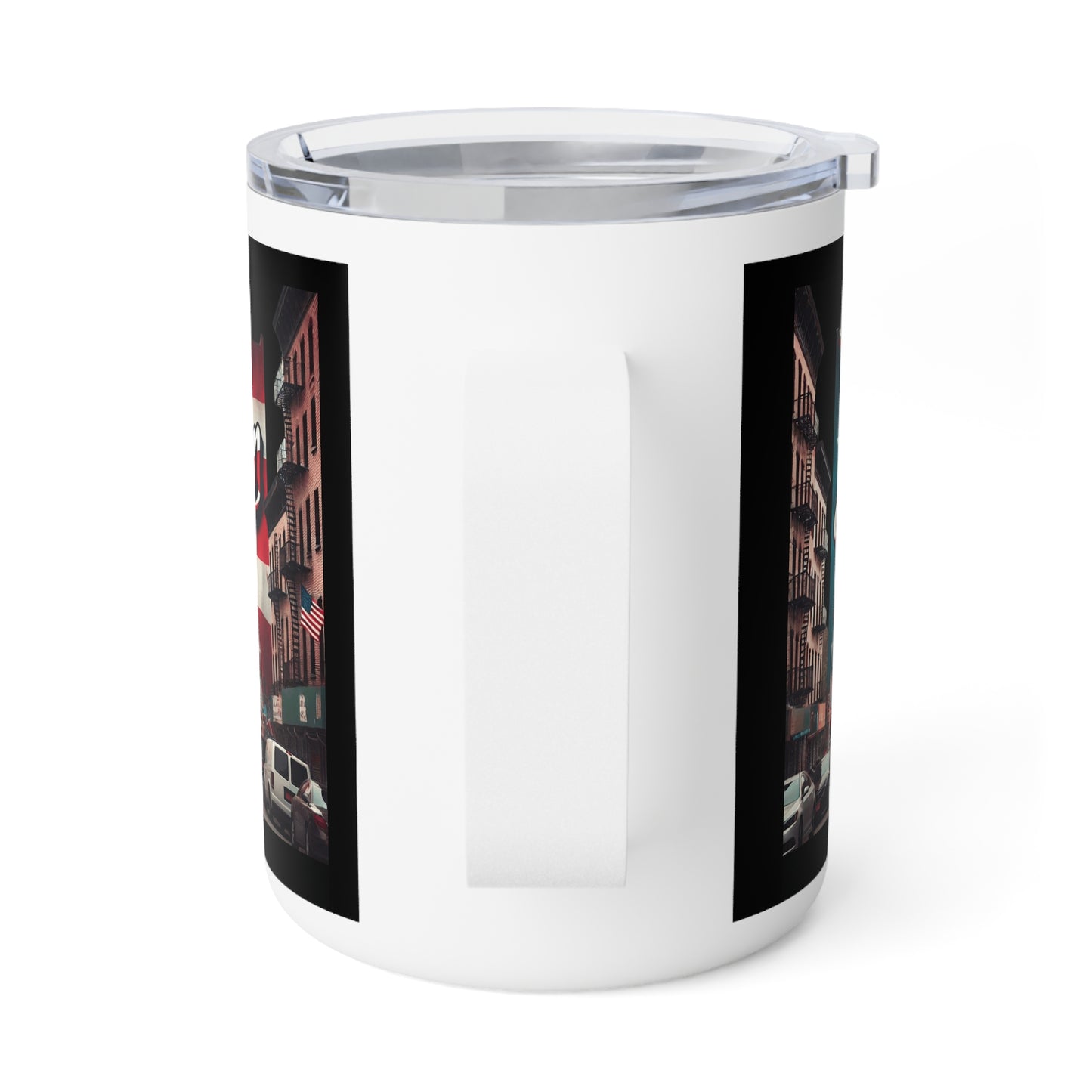 Brooklyn Themed Insulated Coffee Mug, Trave Puerto Rico Coffee Cup Viva Puerto Rico