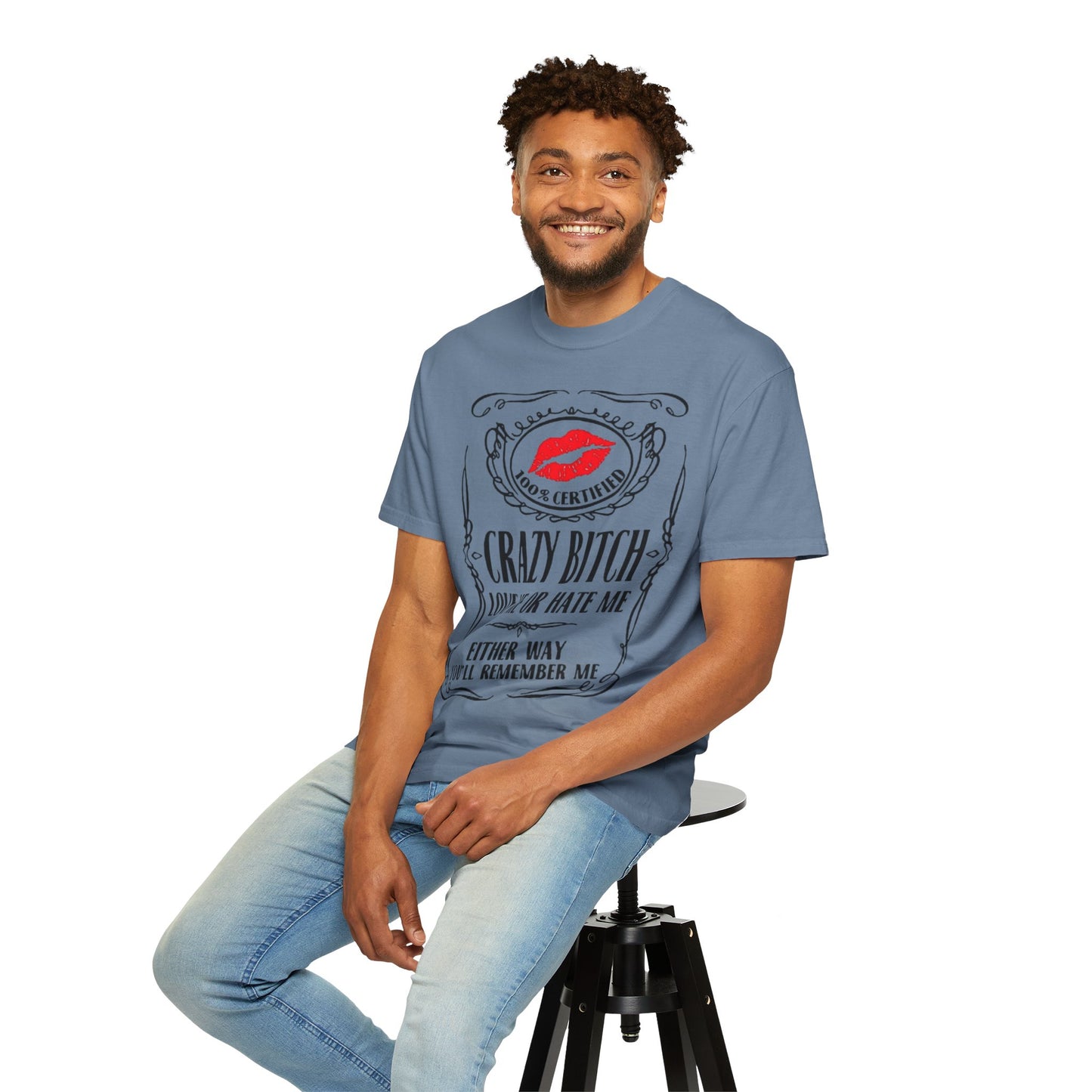 Sarcasm in Style – Funny Graphic Tee" Crazy Bitch Unisex T-Shirt | Fun Casual Wear, Gift for Friends, Birthday Humor Tee, Playful Statement Shirt,