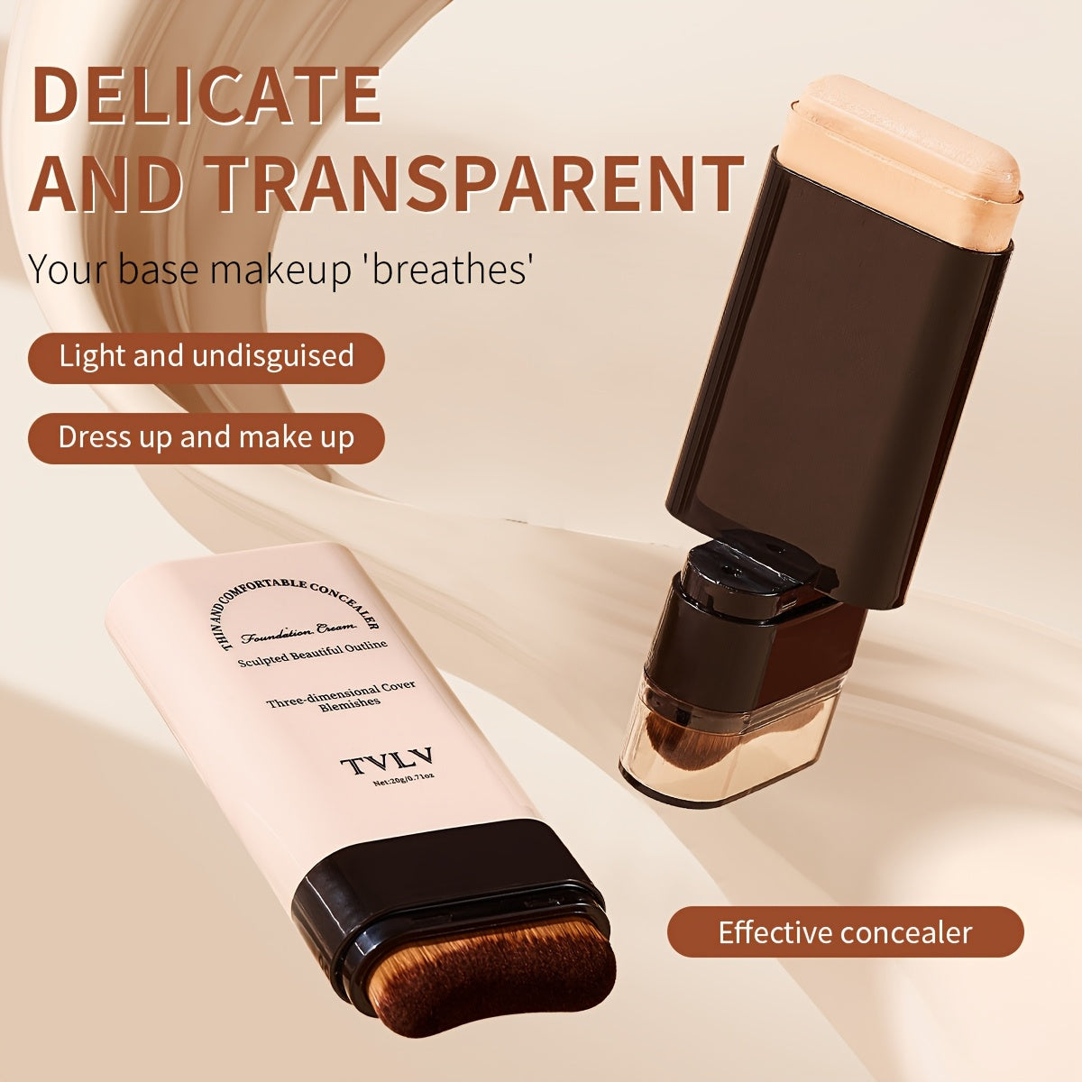 2-in-1 Concealer & Foundation Stick Waterproof, Sweat-Proof, Matte Finish | Long-Lasting Makeup for Daily Wear, Travel, Photography & Stage