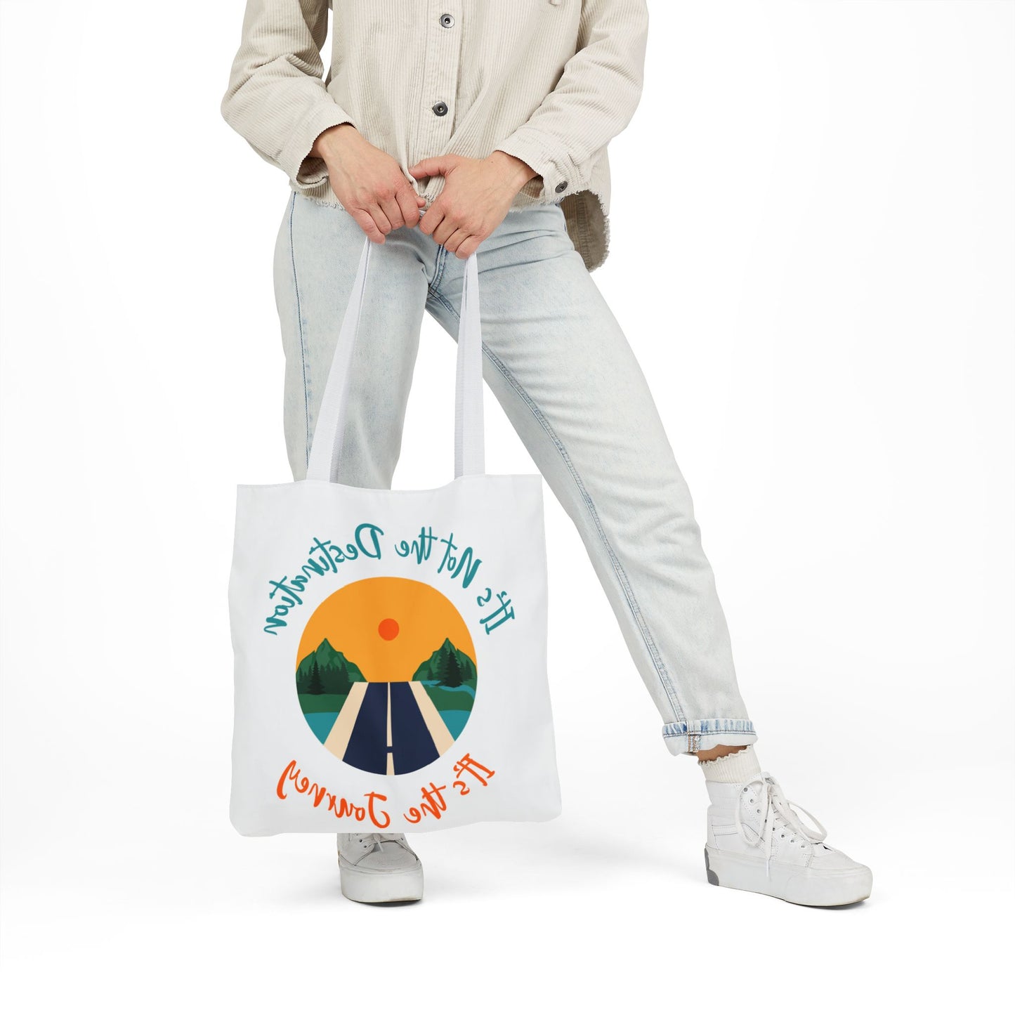 Inspirational Canvas Tote Bag – Perfect for Everyday Adventures, Eco-Friendly Shopping, Beach Days, Travel Companion, Gift for Wanderlust