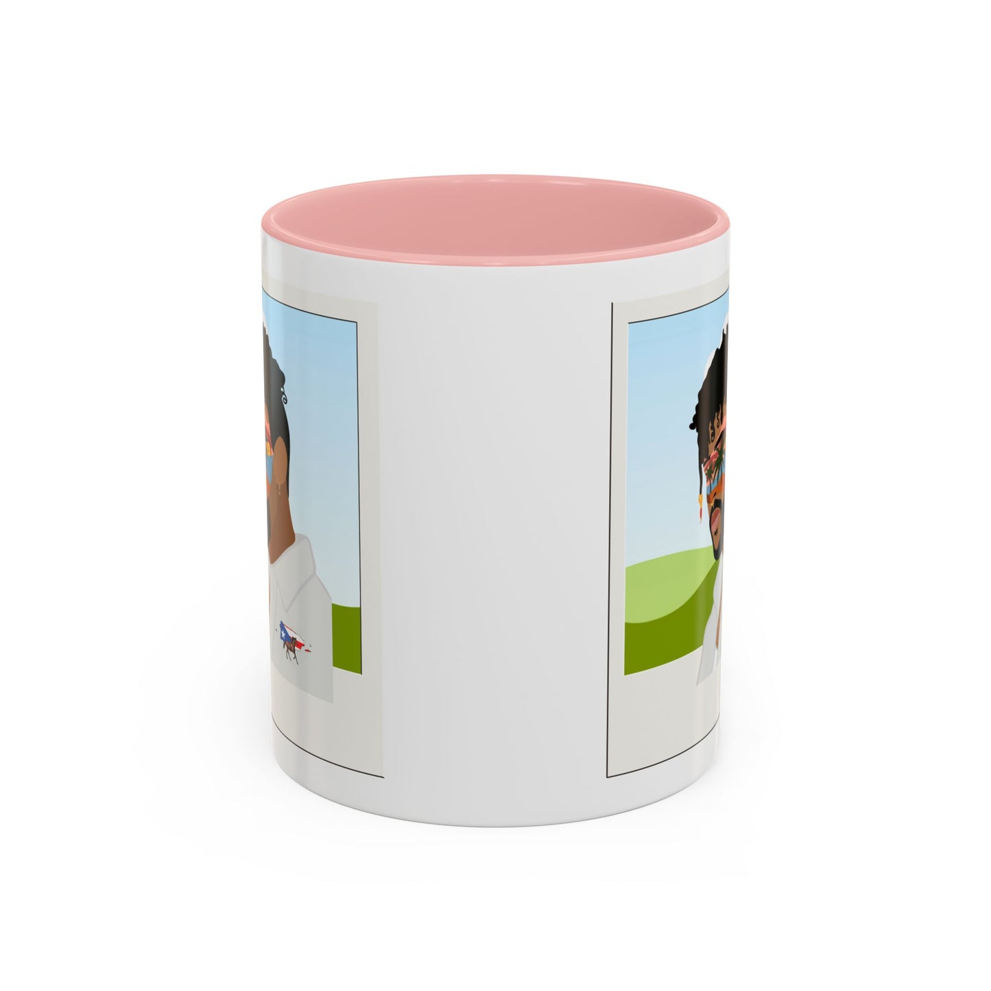 Por la manana Cafe Puerto Rican Mug Boricua Pride Mug Coffee Lover’s Essential, Stylish Mug with Portrait Design