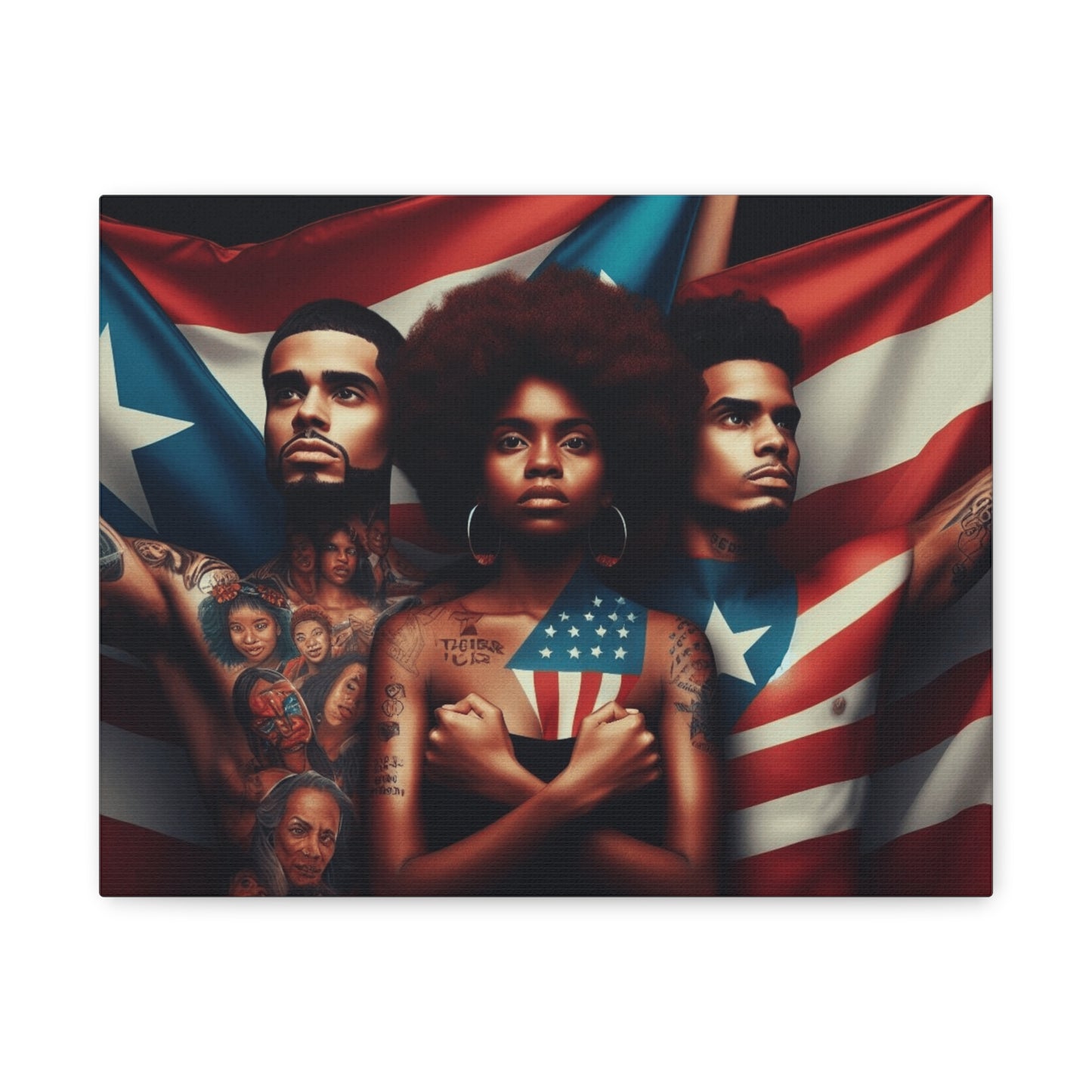 Rooted in Culture, Radiating Power Puerto Rican Wall Art, Unique Gift, Empowering Decor