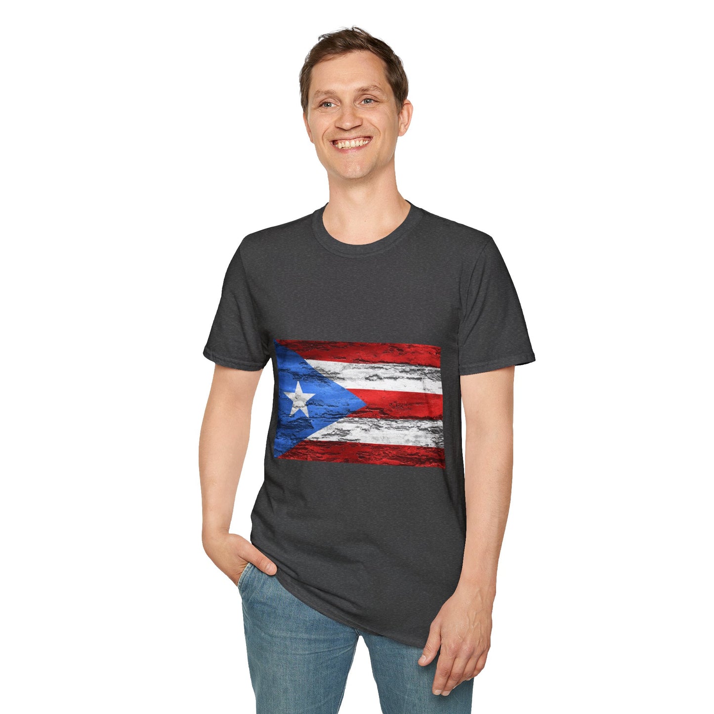 Puerto Rican Flag T-Shirt | Unisex Softstyle Tee | Perfect for Festivals, Patriotic Celebrations, Summer Wear, Gift Ideas, Casual Outfits