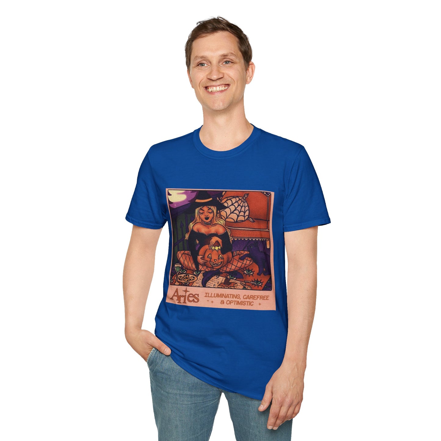 halloween shirt Illuminated Carefree & Optimistic T-Shirt, Halloween Apparel, Unisex Graphic Tee, Cozy Casual Wear, Unique Gift Idea