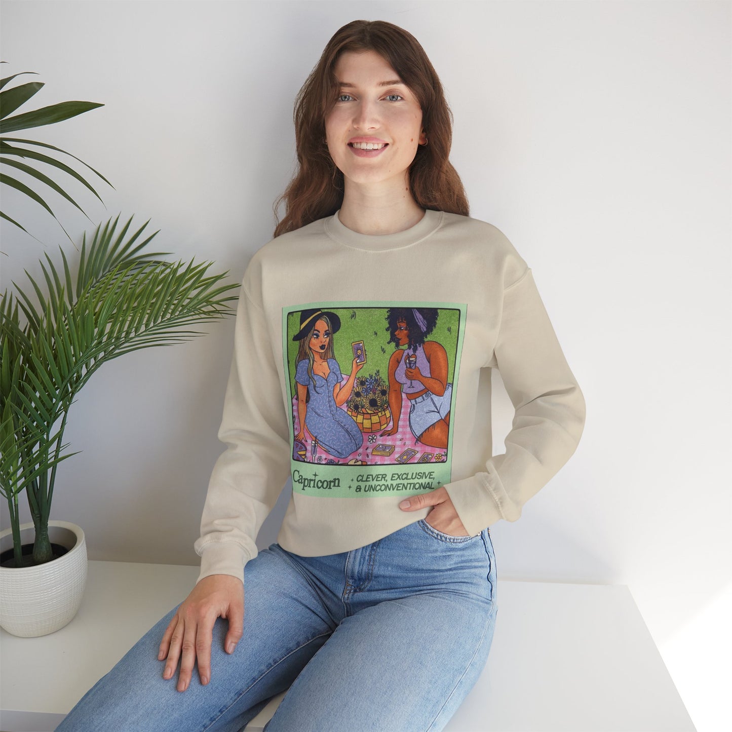 Spooky Vibes Only" Halloween Sweater Capricorn Vibes Crewneck Sweatshirt, Cozy Unisex Apparel, Astrology Gift, Casual Layering Top