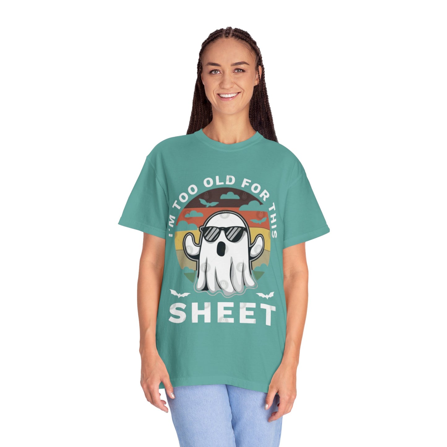Ghostly Humor Unisex T-Shirt, Relaxed Vintage Tee, Halloween Apparel, Fun Gift, Casual Outfit, Quirky Statement Shirt, Ghost Sheet T-shirt