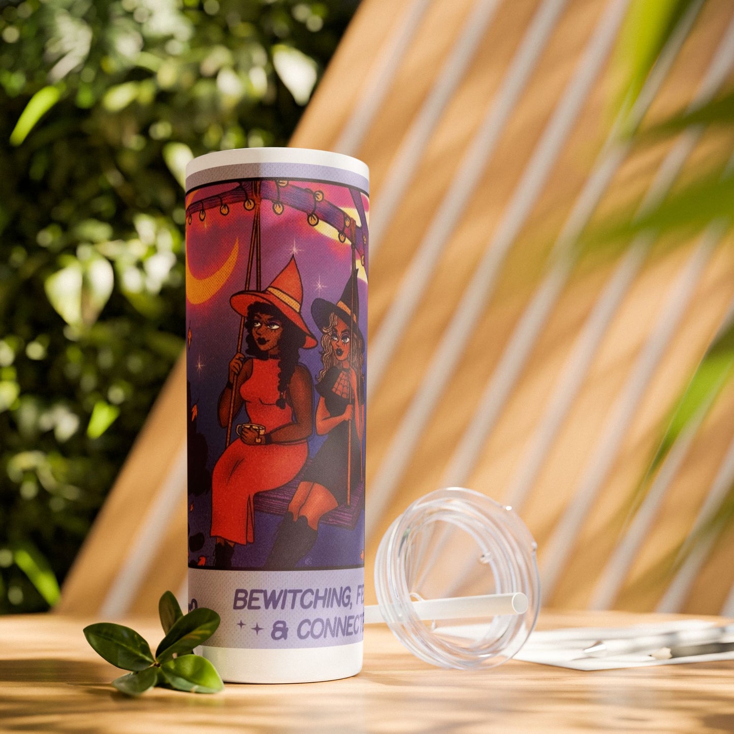 🎁 Spooky season gifts Enchanting Libra Skinny Tumbler with Straw | 20oz | Perfect for Halloween, Witchy Vibes, Astrology Lovers, Gift Idea, Custom Beverage Holder