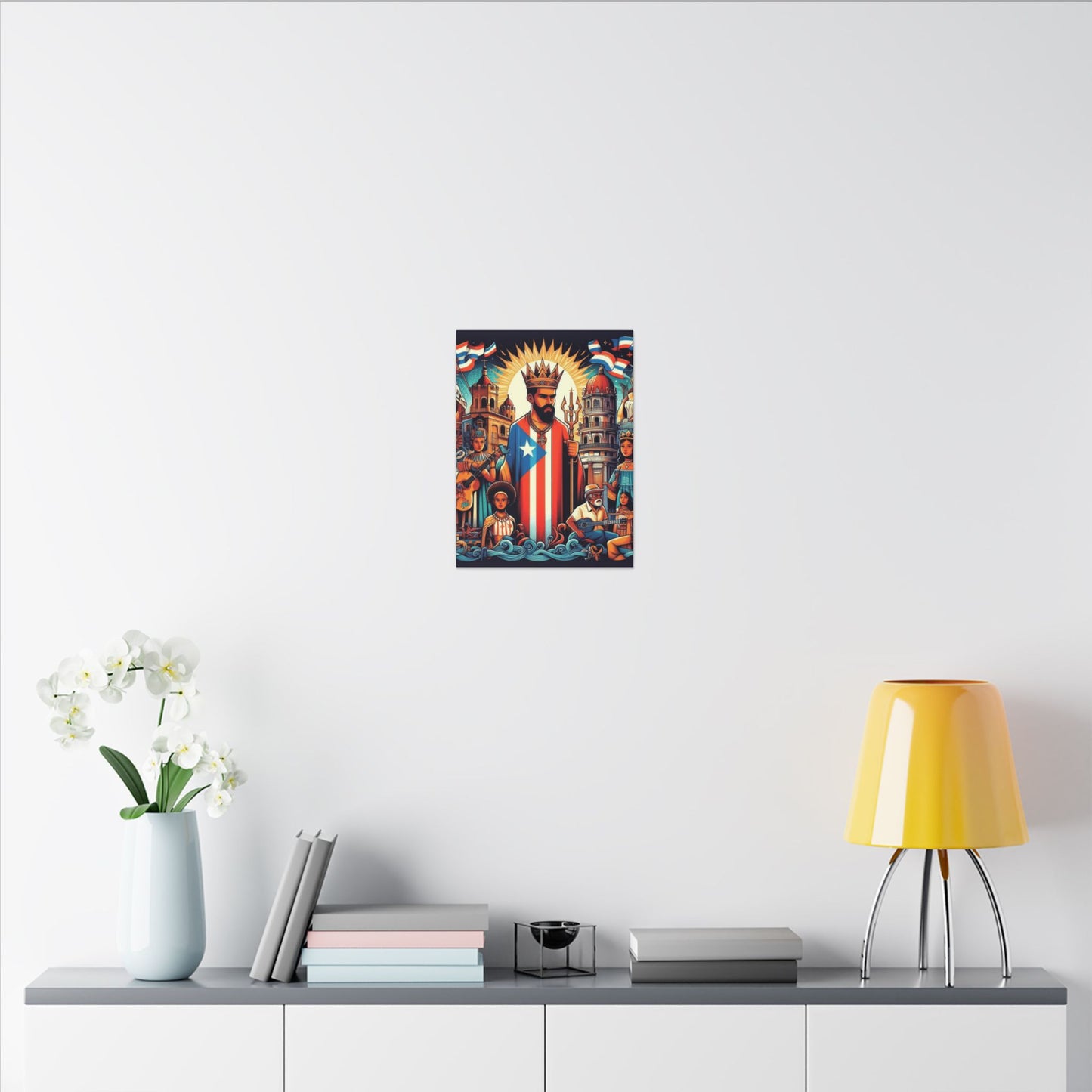 Vibrant Puerto Rican Art Canvas, Cultural Wall Decor, Celebration Decor, Unique Gift, Home Accent, Multi-Size