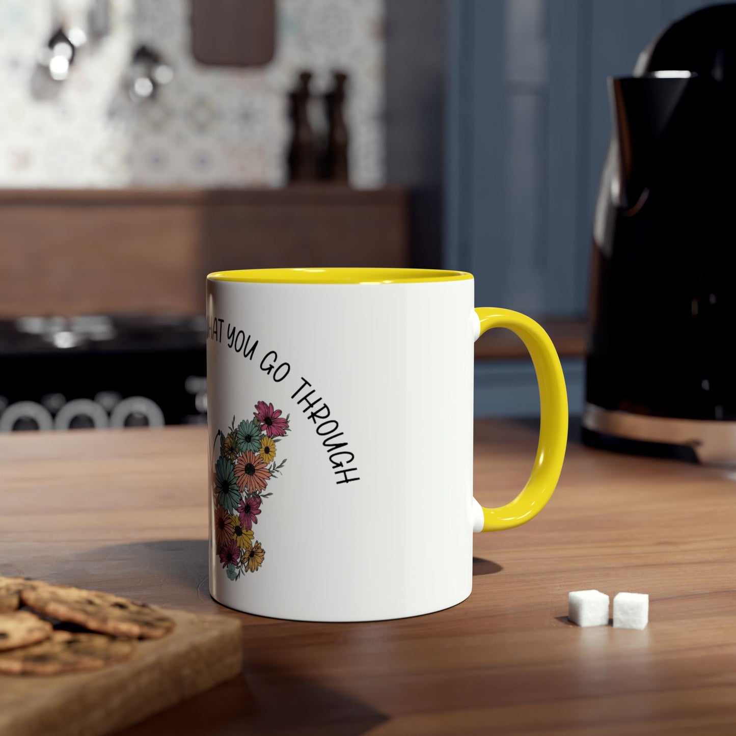 Start your day with meaning. Inspirational Two-Tone Mug for Growth Mindset, Butterfly Design, Coffee or Tea Lover Gift, Motivational Quote, Perfect for Self-Care