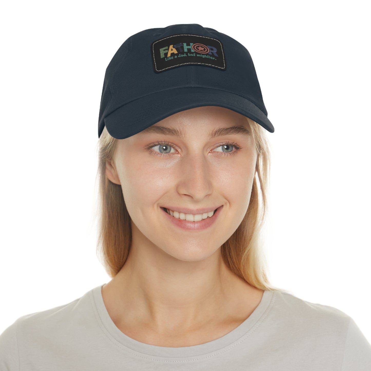 Stylish Dad Hat with Leather Patch - Perfect Gift for Fathers, Dads, Father's Day, Casual Wear, Outdoor Activities