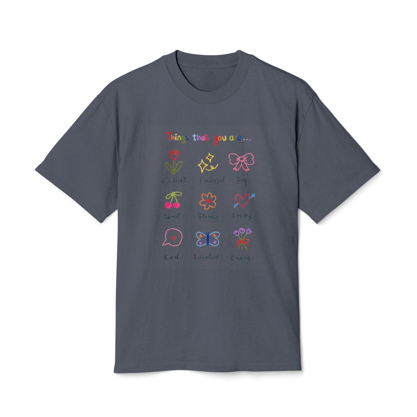 ✨ Let your outfit reflect your inner peace. Unisex Heavy Faded Tee with Whimsical Floral Design, Cute Gift, Casual Wear, Spring Style, Everyday Comfort