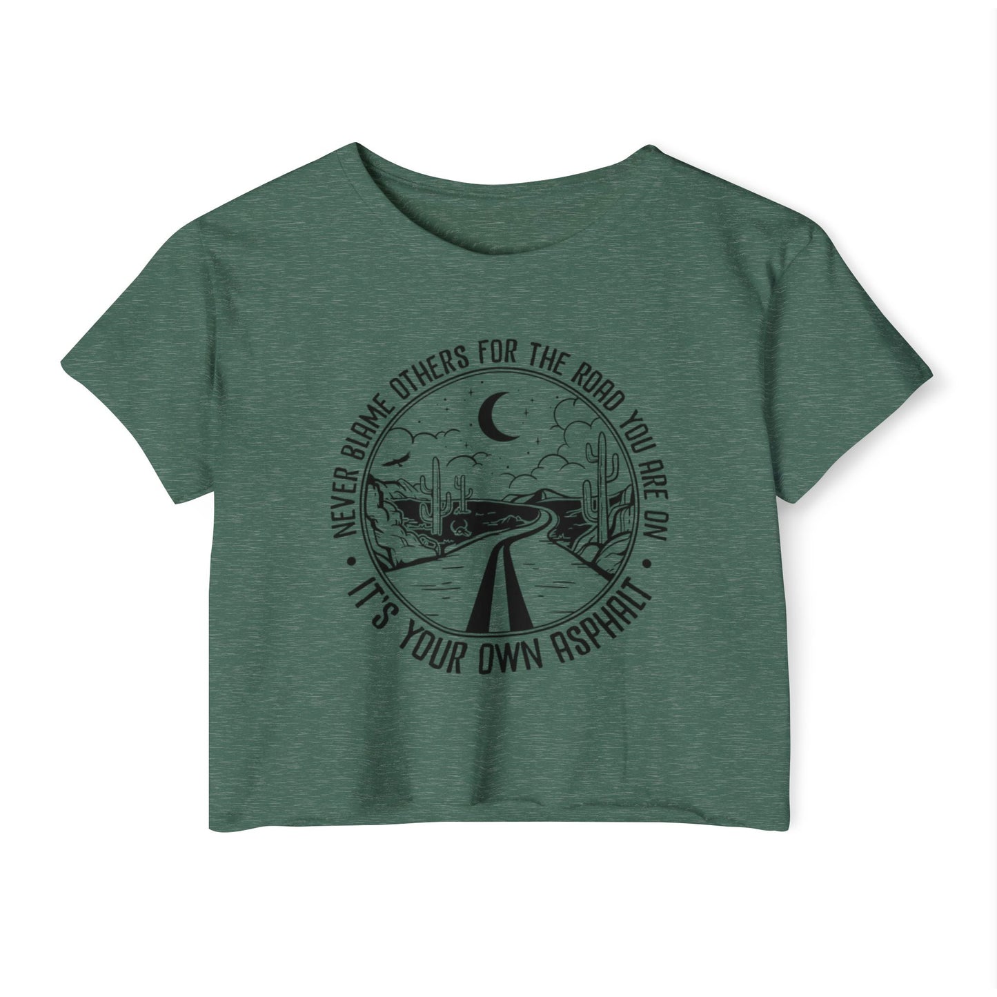 Desert Dream Crop Top - Women's Festival Tee, Boho Style Shirt, Inspirational Graphic Top, Summer Outfit, Road Trip Apparel