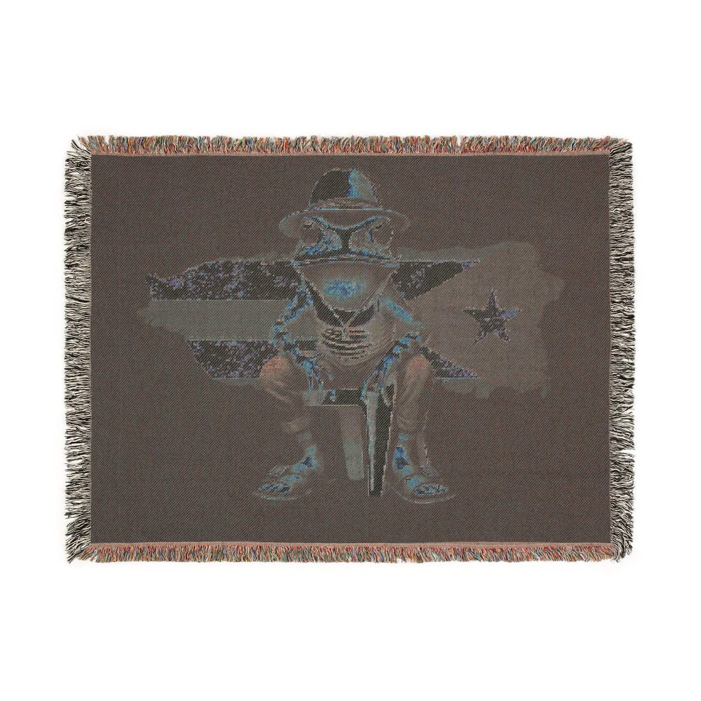 Puerto Rican Heritage Blanket with Unique Designs Woven Blanket