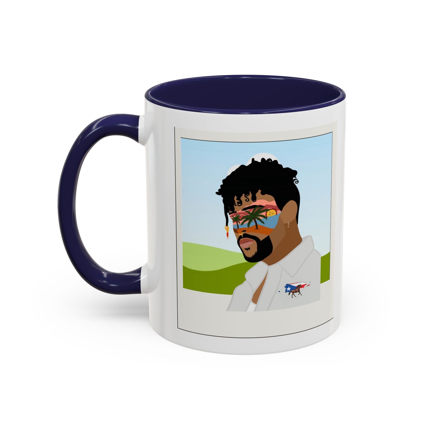 Por la manana Cafe Puerto Rican Mug Boricua Pride Mug Coffee Lover’s Essential, Stylish Mug with Portrait Design