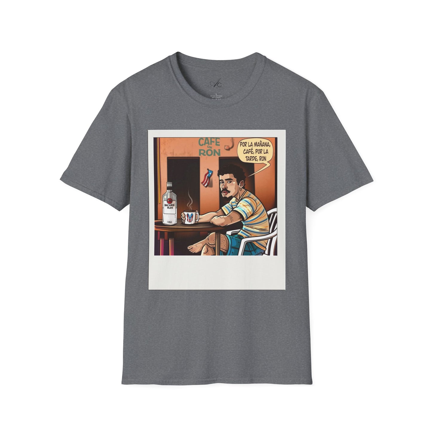 POR LA MANANA CAFE Coffee Lovers, Casual Wear, Unisex Fashion Proud Puerto Rican Tee Puerto Rican Heritage Shirt