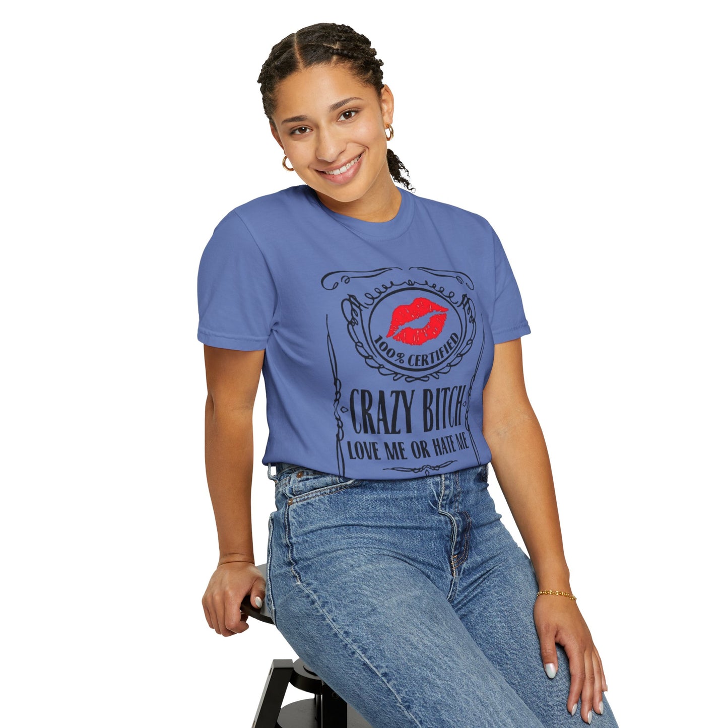 Sarcasm in Style – Funny Graphic Tee" Crazy Bitch Unisex T-Shirt | Fun Casual Wear, Gift for Friends, Birthday Humor Tee, Playful Statement Shirt,
