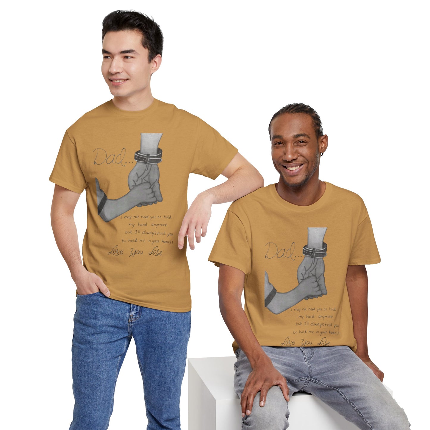 Heartfelt Dad Tee, Perfect Gift for Father's Day, Casual Wear, Family Bonding, Unisex Cotton Shirt, Thoughtful Keepsake