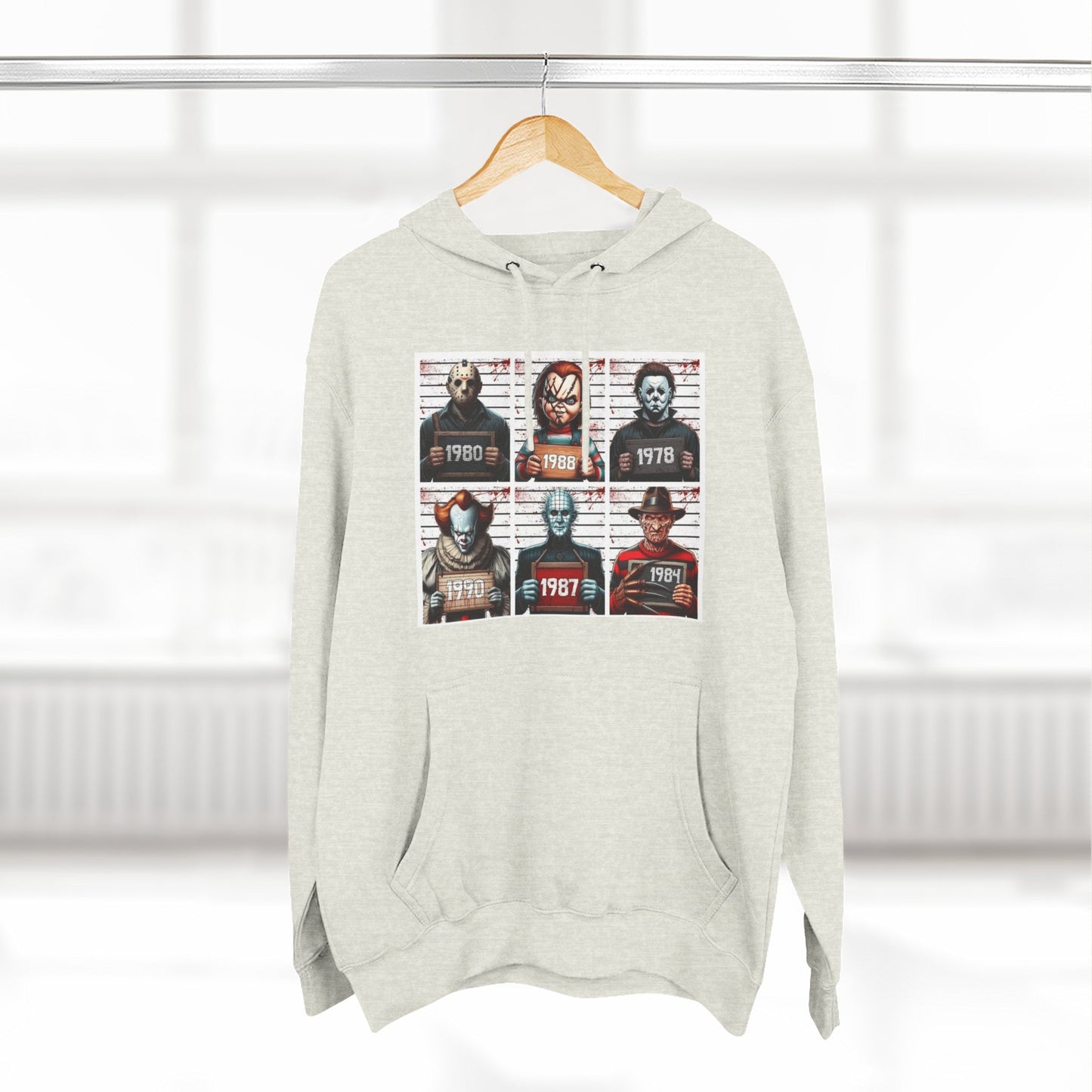 Spooky Vibes Only Halloween Sweater Retro Horror Movie Three-Panel Fleece Hoodie, Halloween Gift, Cozy Sweatshirt, Movie Lover Apparel, Vintage Movie Merchandise