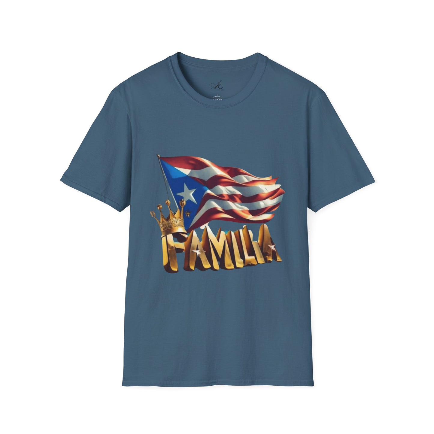 Puerto Rican Familia T-Shirt, Unisex Softstyle Tee, Patriotic Shirt, Family Unity Gift, Summer Celebration Apparel
