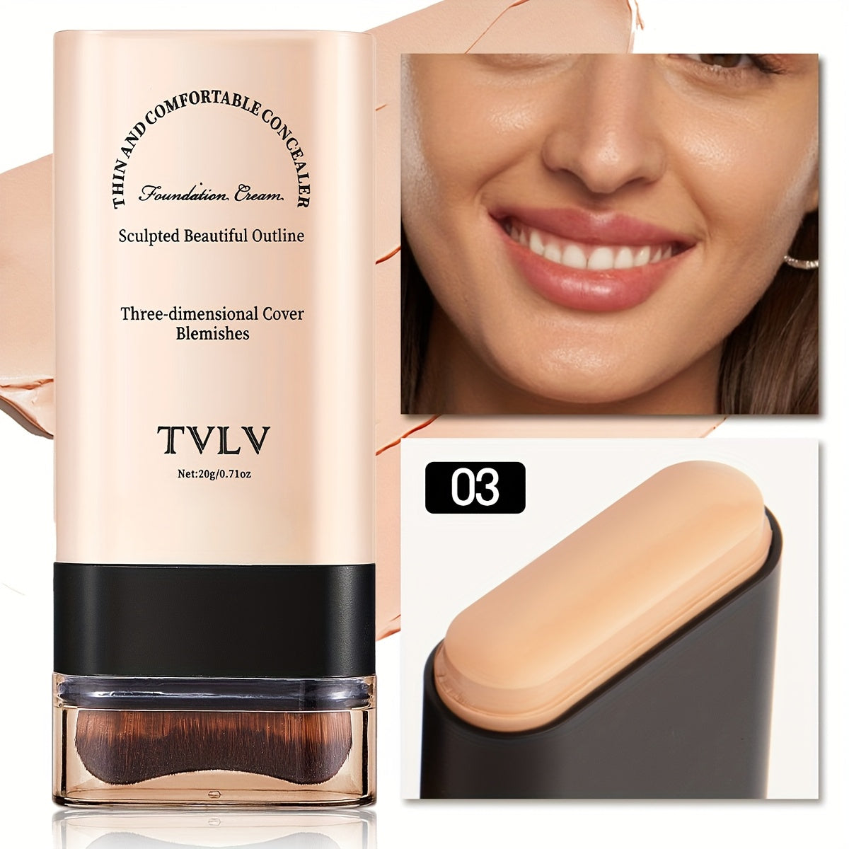 2-in-1 Concealer & Foundation Stick Waterproof, Sweat-Proof, Matte Finish | Long-Lasting Makeup for Daily Wear, Travel, Photography & Stage