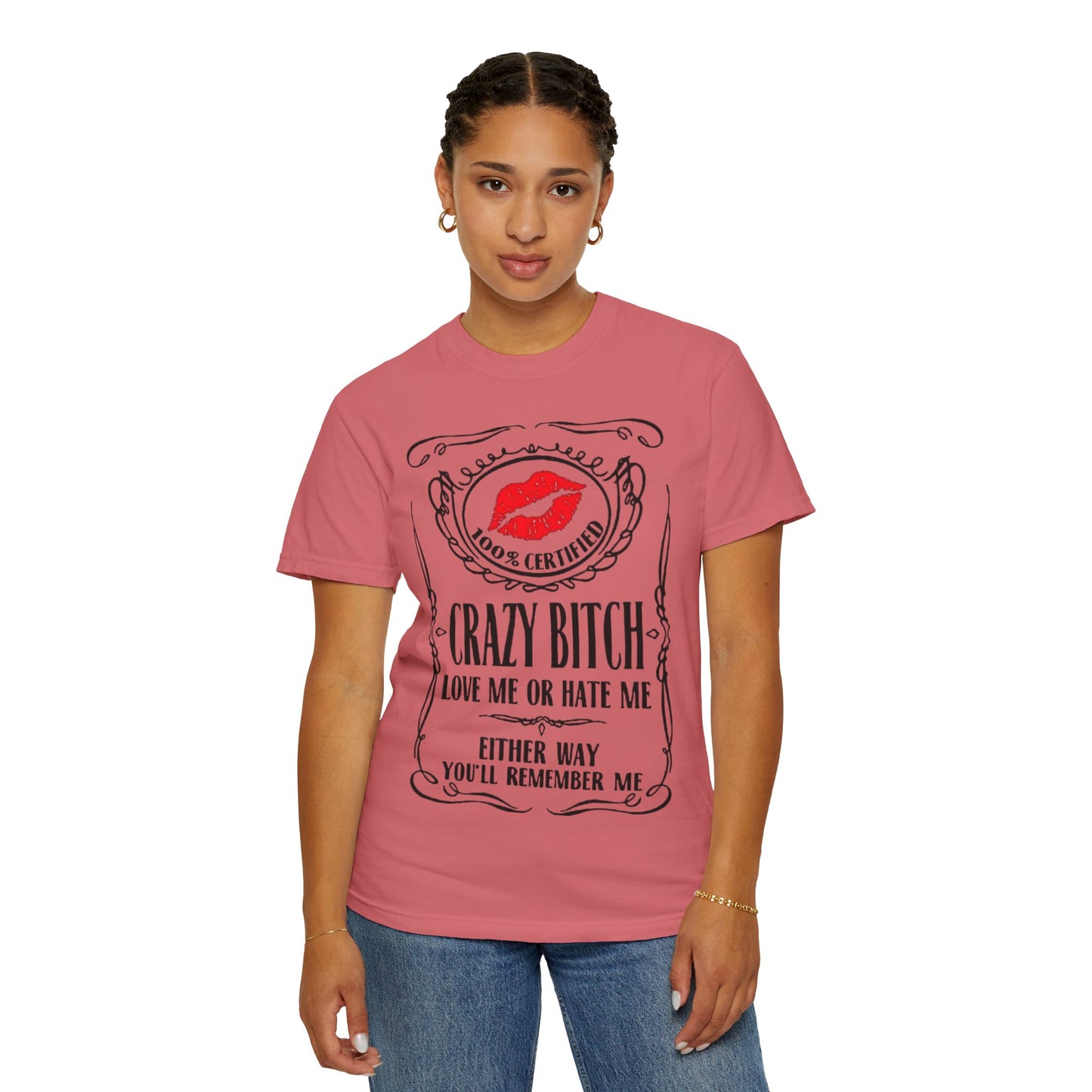 Sarcasm in Style – Funny Graphic Tee" Crazy Bitch Unisex T-Shirt | Fun Casual Wear, Gift for Friends, Birthday Humor Tee, Playful Statement Shirt,