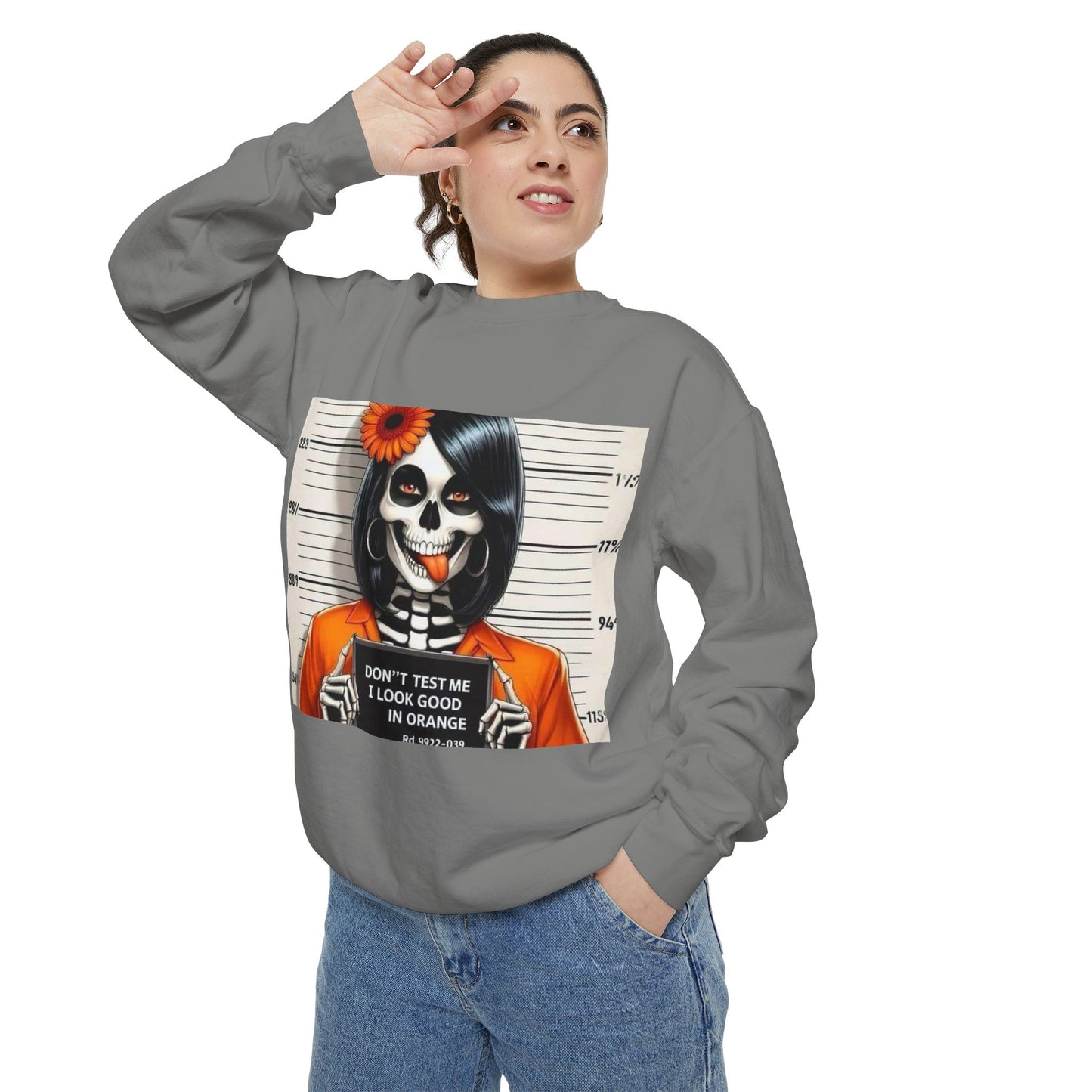 “Too Cool to Be Cold” Funny Sweater Unisex Skull Sweatshirt with Quote | Cozy Halloween Fashion, Gift for Fall Celebrations,