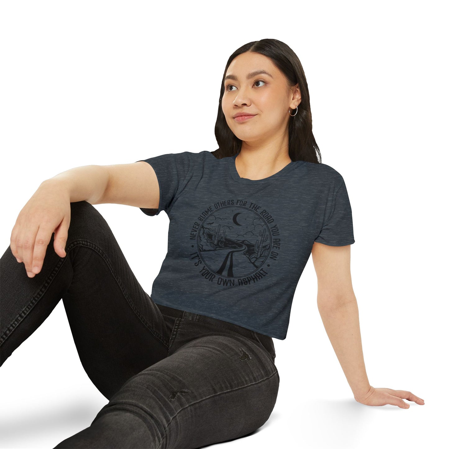 Desert Dream Crop Top - Women's Festival Tee, Boho Style Shirt, Inspirational Graphic Top, Summer Outfit, Road Trip Apparel