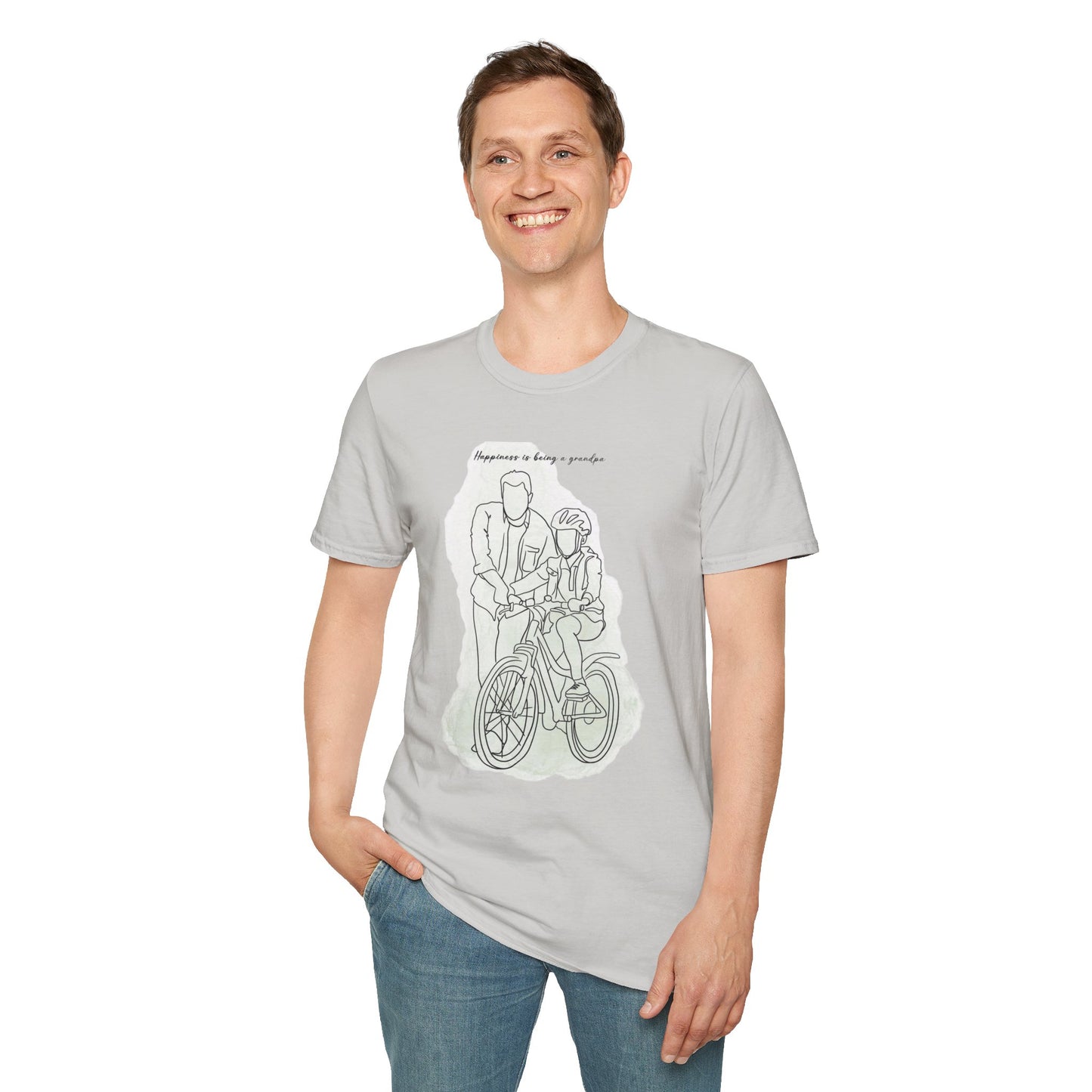 Happiness in Simplicity T-Shirt, Unisex Softstyle Tee, Casual Wear, Gift for Cyclists, Inspirational Quote Shirt, Summer Fashion