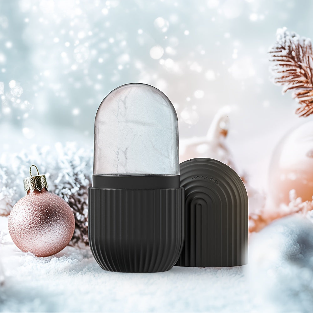 1pc Silicone Ice Roller for Face - Battery-Free Skincare Tool with Ergonomic Handle, Fragrance-Free & Alcohol-Free Design for Puffiness & Redness Relief, Hydrating Facial Massage to Improve Circulation & Glow - Daily Skincare