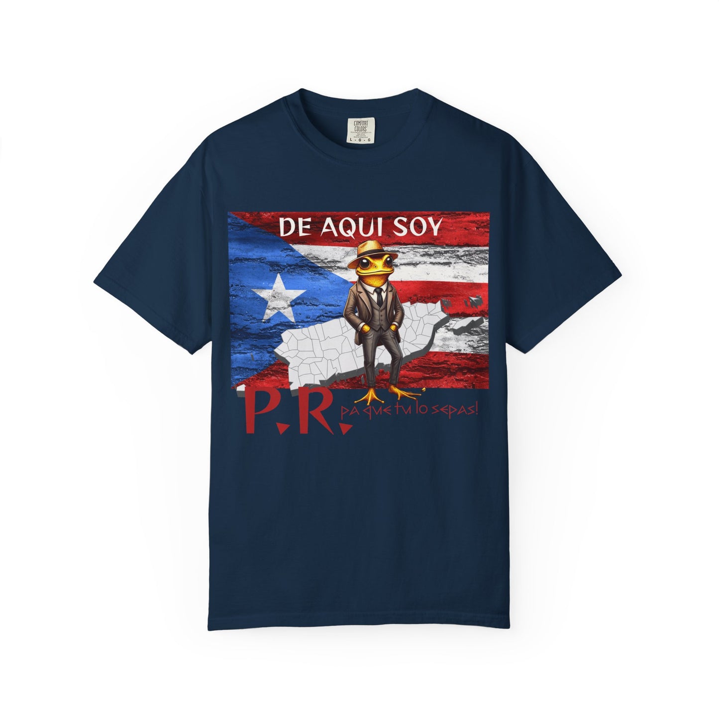 Puerto Rican Pride T-Shirt, Fun Casual Wear, Unisex Garment-Dyed Tee, Perfect for Celebrations, Cultural Identity Shirt