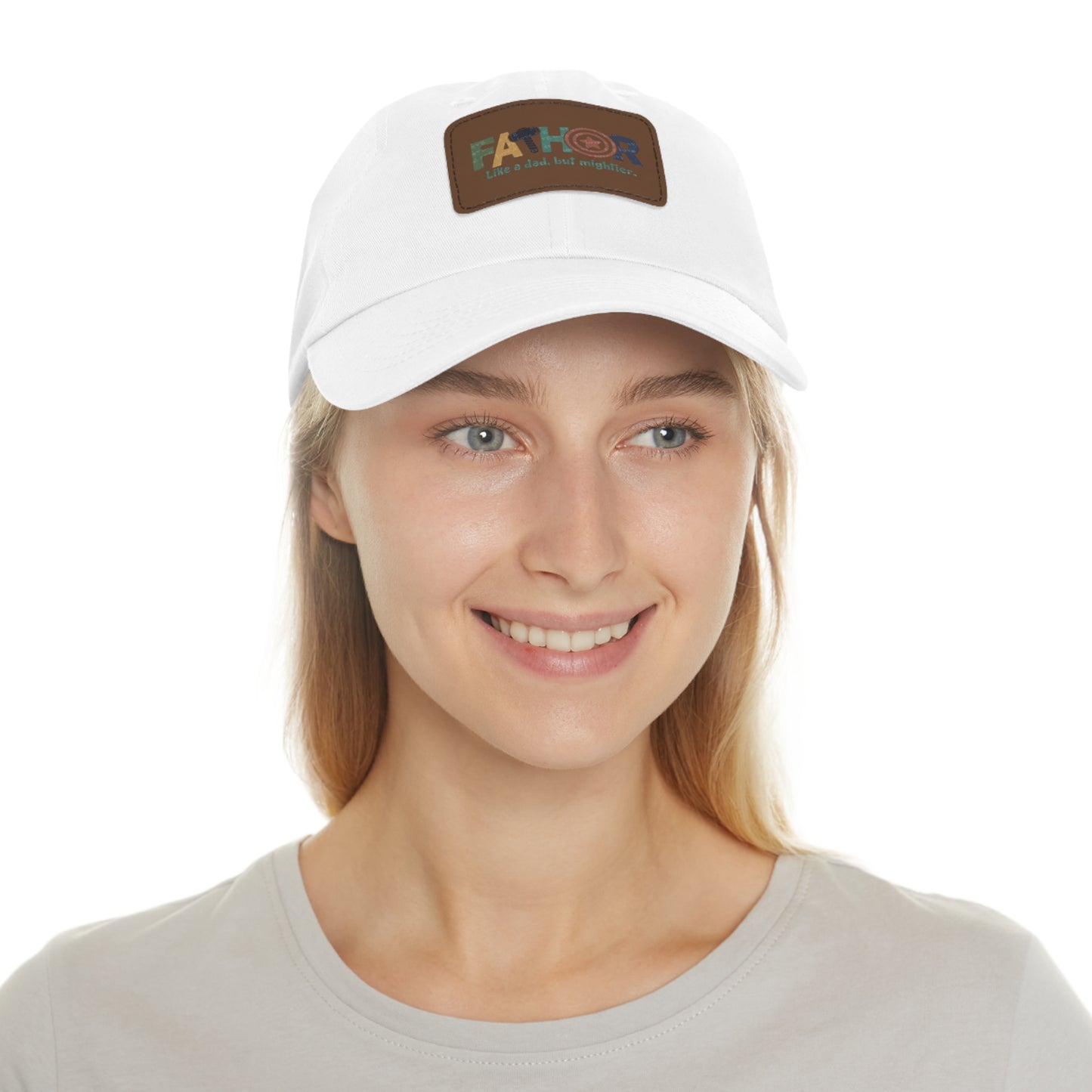 Stylish Dad Hat with Leather Patch - Perfect Gift for Fathers, Dads, Father's Day, Casual Wear, Outdoor Activities