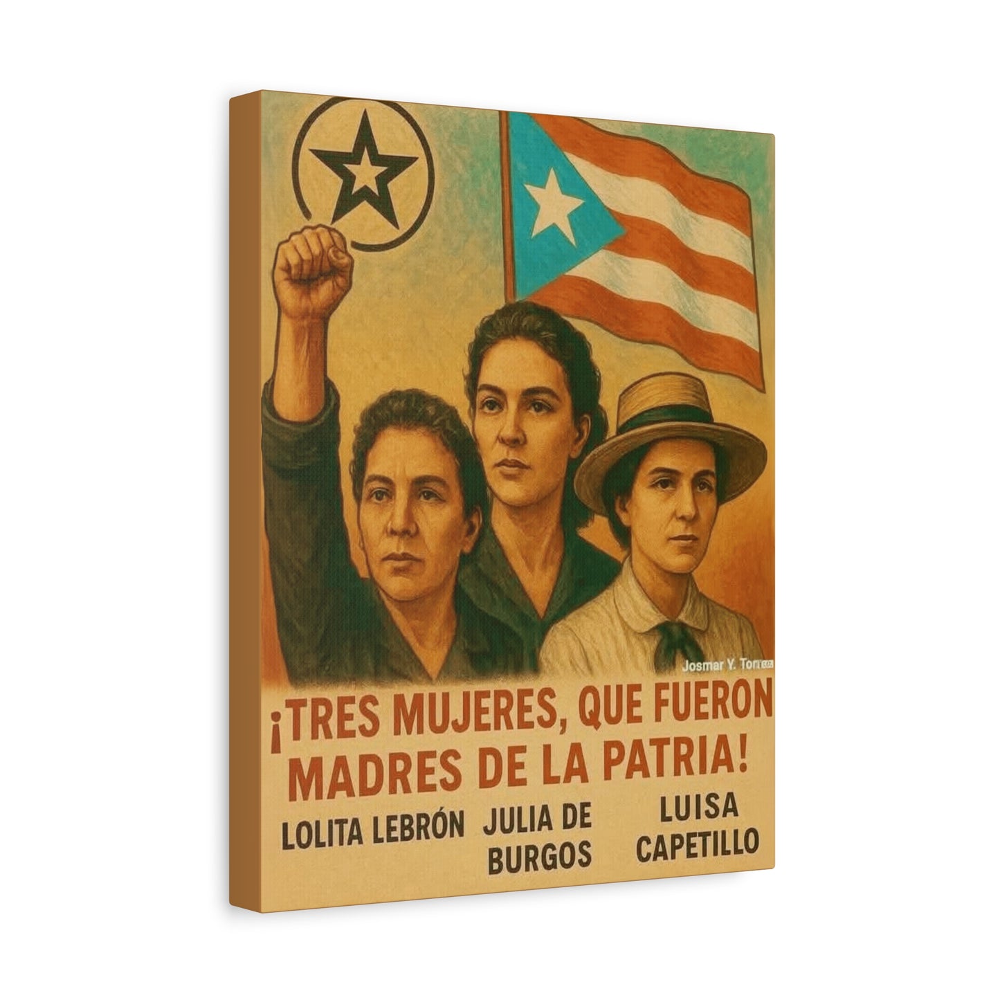Inspirational Puerto Rican Women Canvas Wall Art, Feminist Gift, Activism Decor, Home Office Wall Art, Puerto Rico Pride