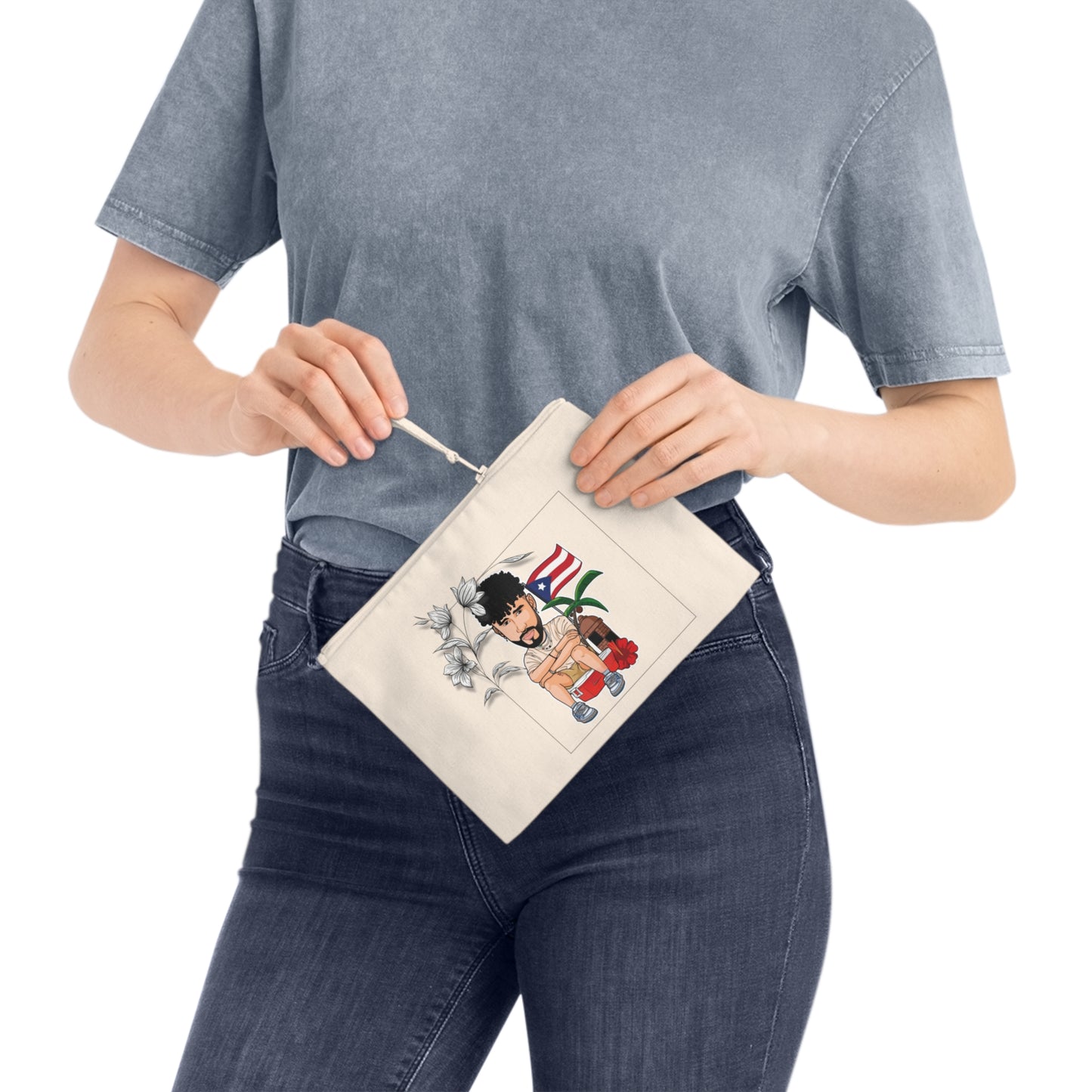 Puerto Rican Pride Pencil Case, Cute Cartoon Stationery Pouch, School Supplies, Gift for Students, Office Organizer