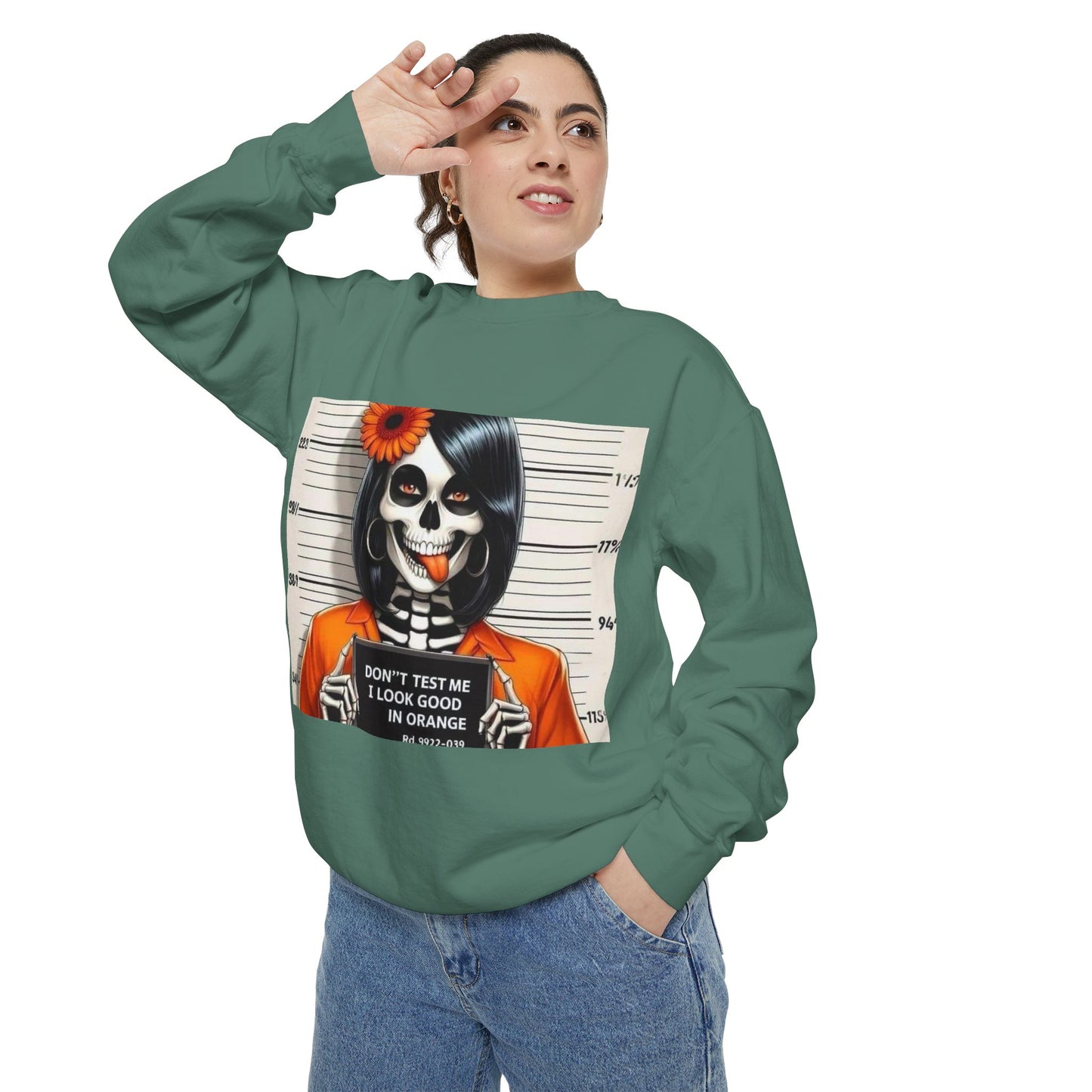 “Too Cool to Be Cold” Funny Sweater Unisex Skull Sweatshirt with Quote | Cozy Halloween Fashion, Gift for Fall Celebrations,