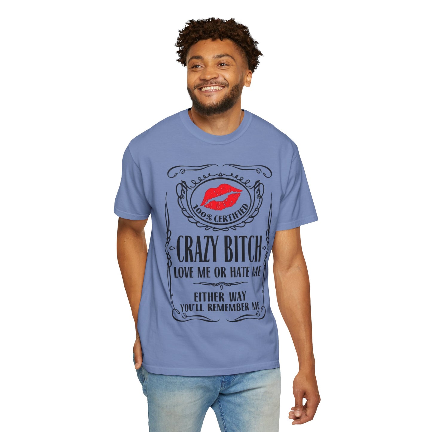 Sarcasm in Style – Funny Graphic Tee" Crazy Bitch Unisex T-Shirt | Fun Casual Wear, Gift for Friends, Birthday Humor Tee, Playful Statement Shirt,