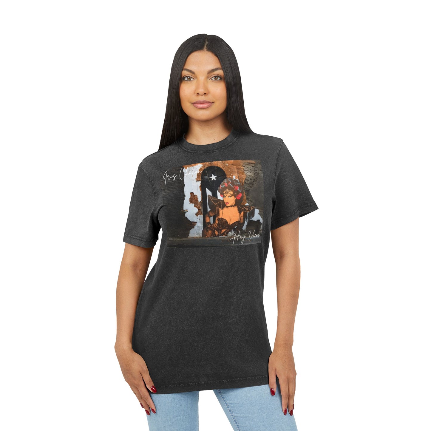 Iris Chacon Puerto Rico Acid Washed Graphic Tee, Vintage Style T-Shirt, Casual Summer Wear, Unique Gift for Her, Stylish Everyday Top