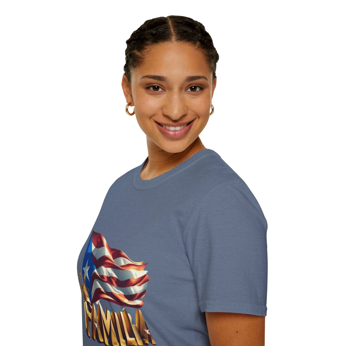 Puerto Rican Familia T-Shirt, Unisex Softstyle Tee, Patriotic Shirt, Family Unity Gift, Summer Celebration Apparel