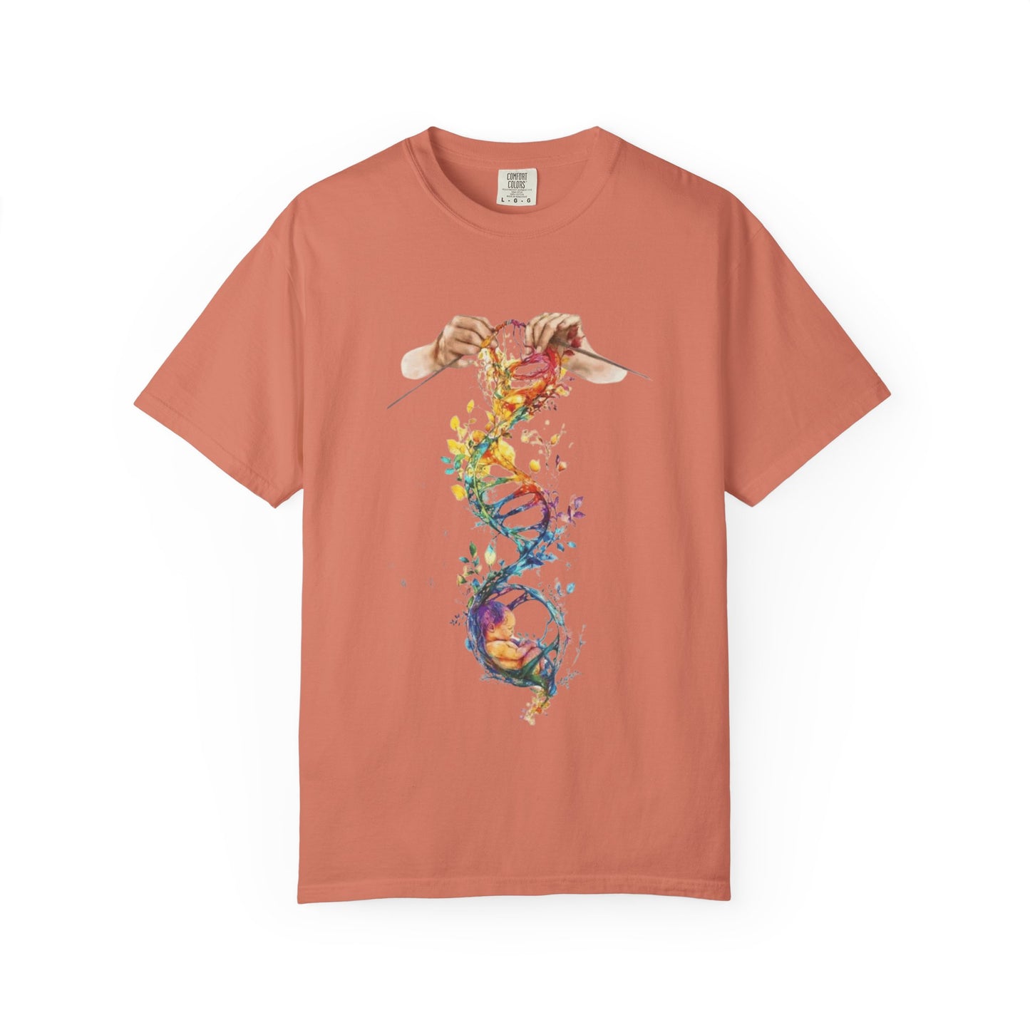 👚 Soft. Stylish. Mom-approved. Order now and gift her something she'll actually wear! Colorful DNA Art Unisex T-shirt, Science Tee, Creative Garment, Gift for Scientists,