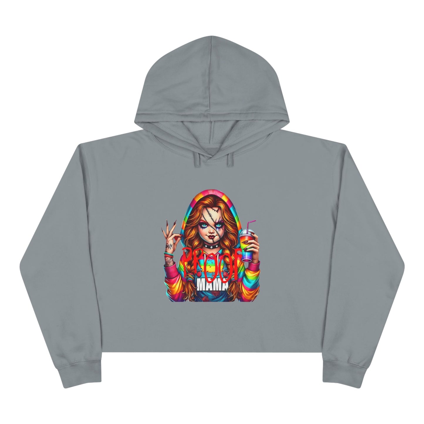 Witchy vibes Colorful Graphic Crop Hoodie for Trendy Style, Party Wear, Festival Outfit, Gift for Her, Casual Fashion
