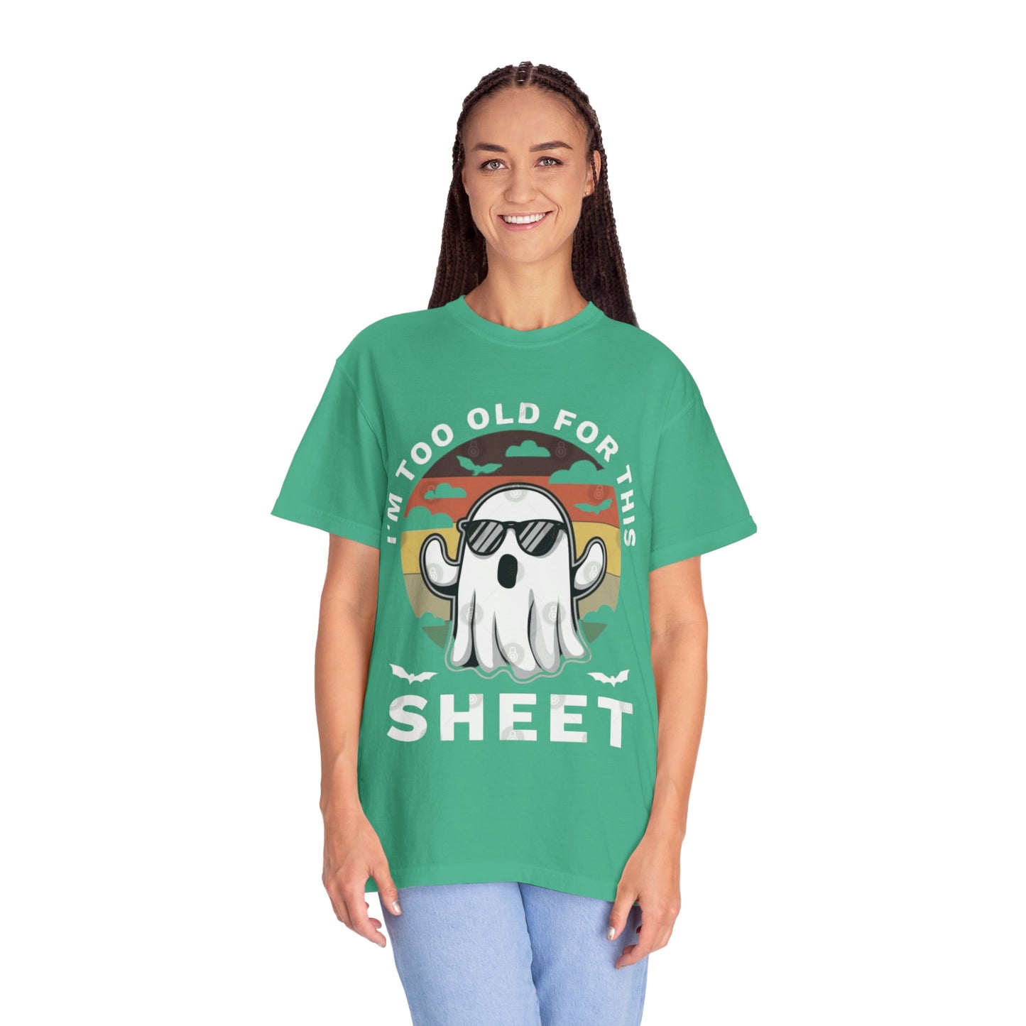 Ghostly Humor Unisex T-Shirt, Relaxed Vintage Tee, Halloween Apparel, Fun Gift, Casual Outfit, Quirky Statement Shirt, Ghost Sheet T-shirt
