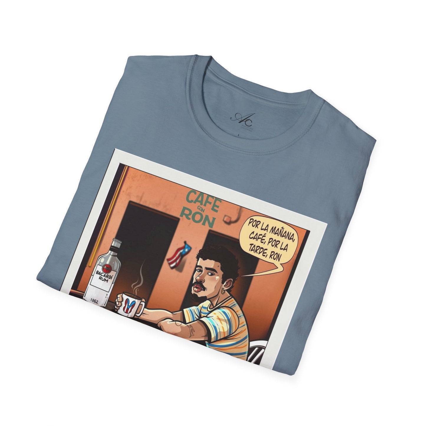 POR LA MANANA CAFE Coffee Lovers, Casual Wear, Unisex Fashion Proud Puerto Rican Tee Puerto Rican Heritage Shirt
