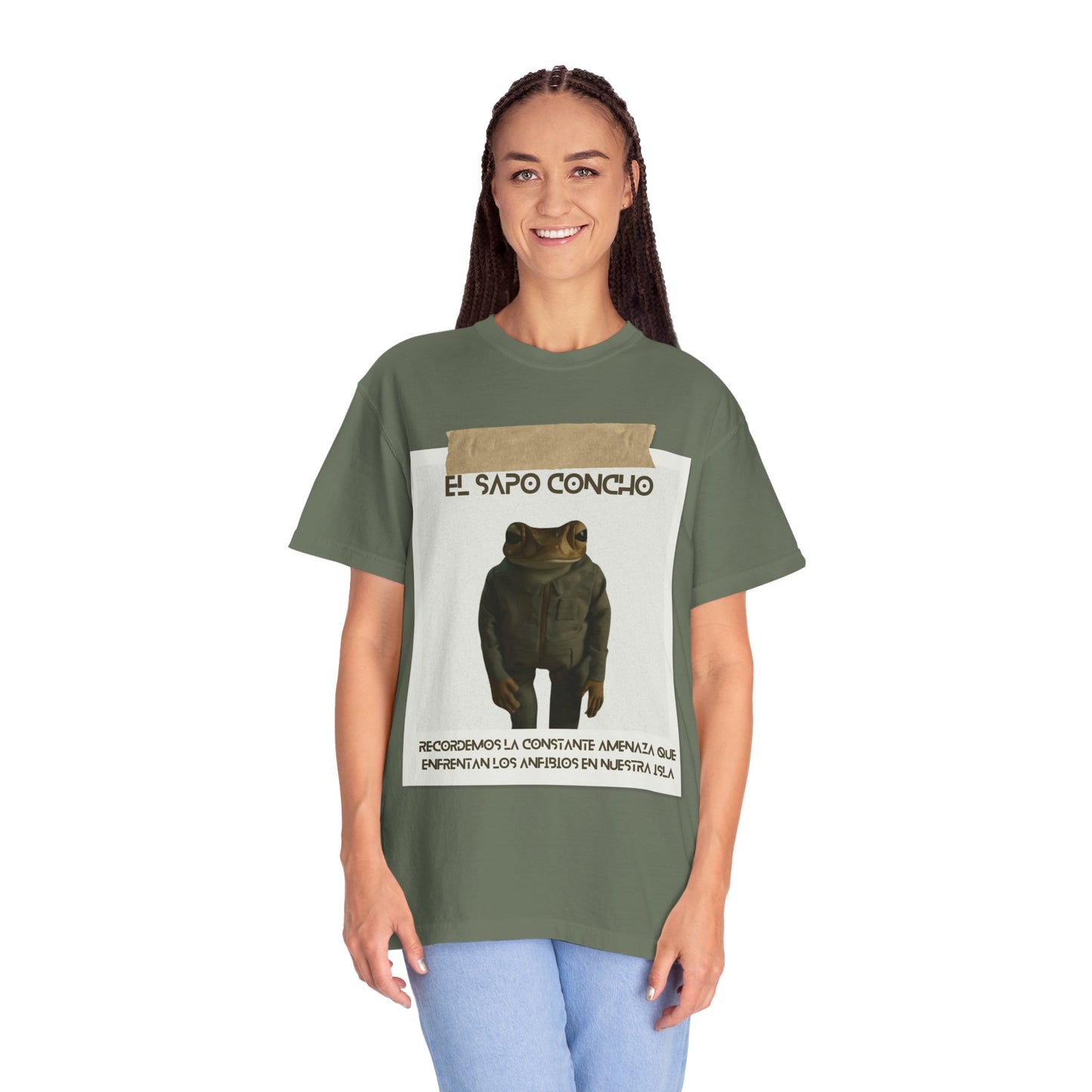 Puerto Rico in Every Stitch Frog Graphic Tee,Summer Vibes, Unique Gift for Nature Lovers